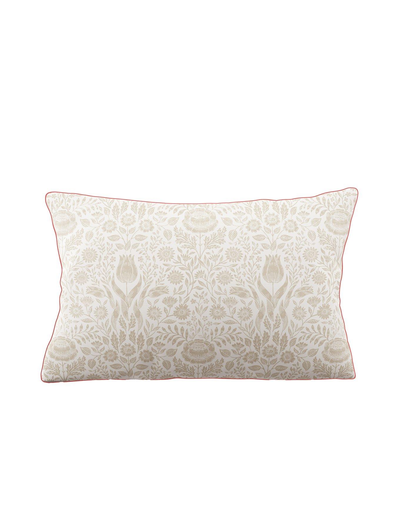 Image 3 of 7 of Laura Ashley Ashstead Damask 100% Cotton Quilt Set Natural Coral