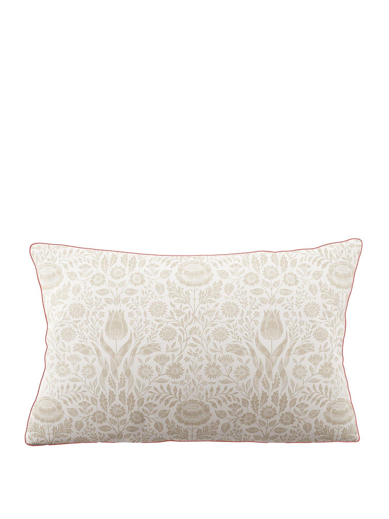Image 2 of 4 of Laura Ashley Ashstead Damask 100% Cotton Standard Pillowcase Pair 50cmx75cm Coral