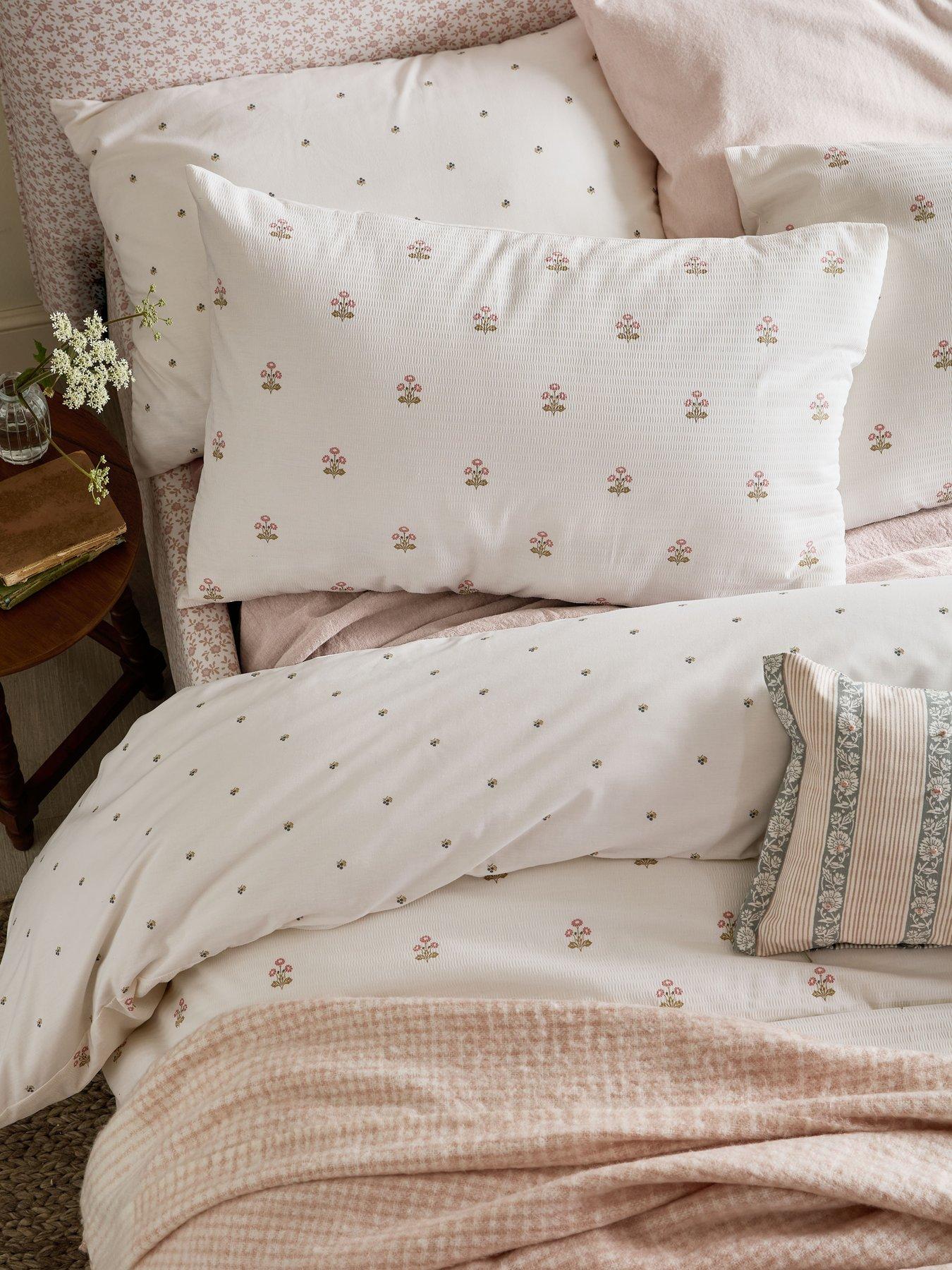 Image 4 of 4 of Laura Ashley Harthill Daisy Standard Pillowcase Pair 50cm x 75cm Pink