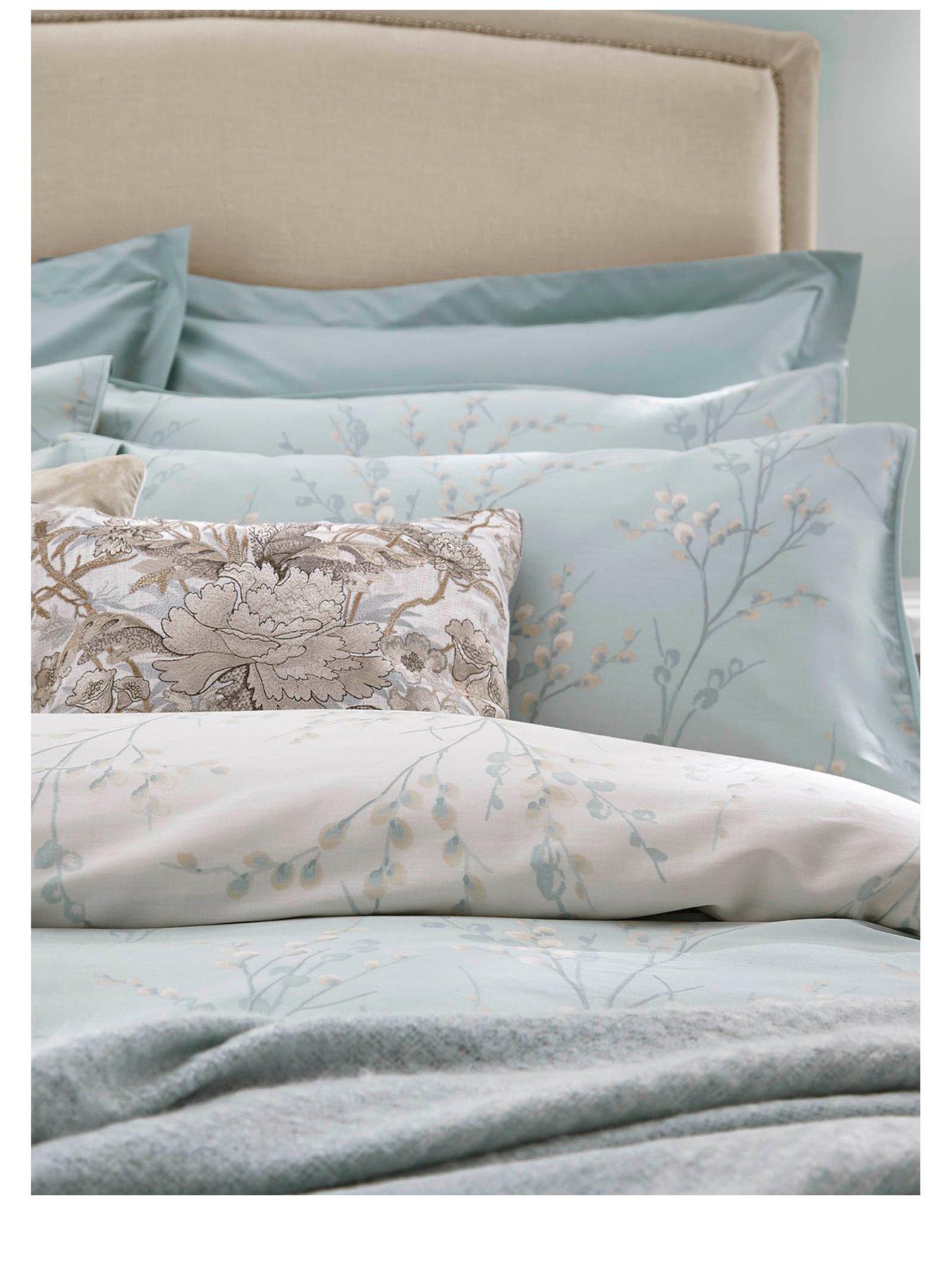 Image 2 of 5 of Laura Ashley PussyWillow Quilt Set Duck Egg