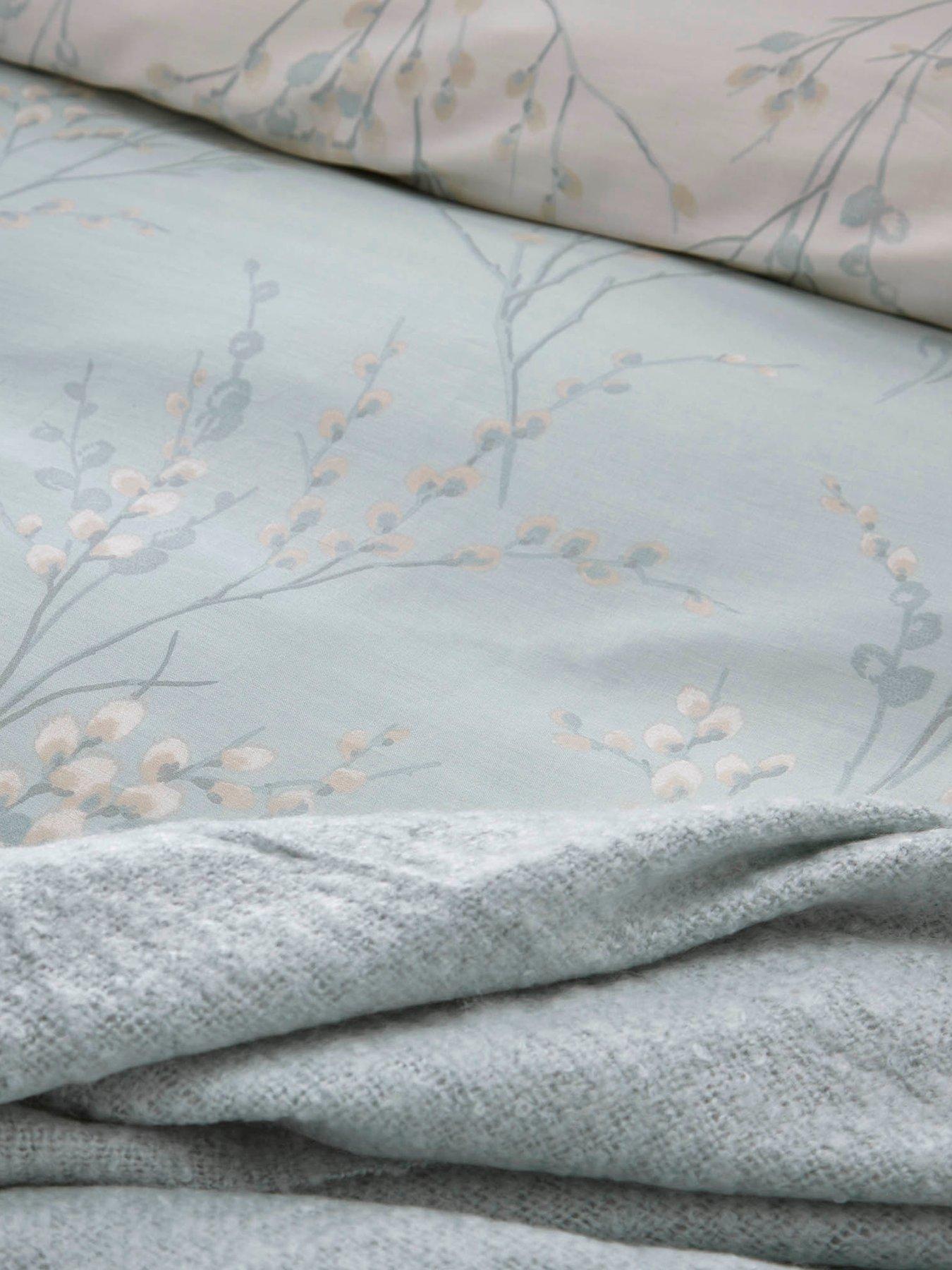 Image 4 of 5 of Laura Ashley PussyWillow Quilt Set Duck Egg