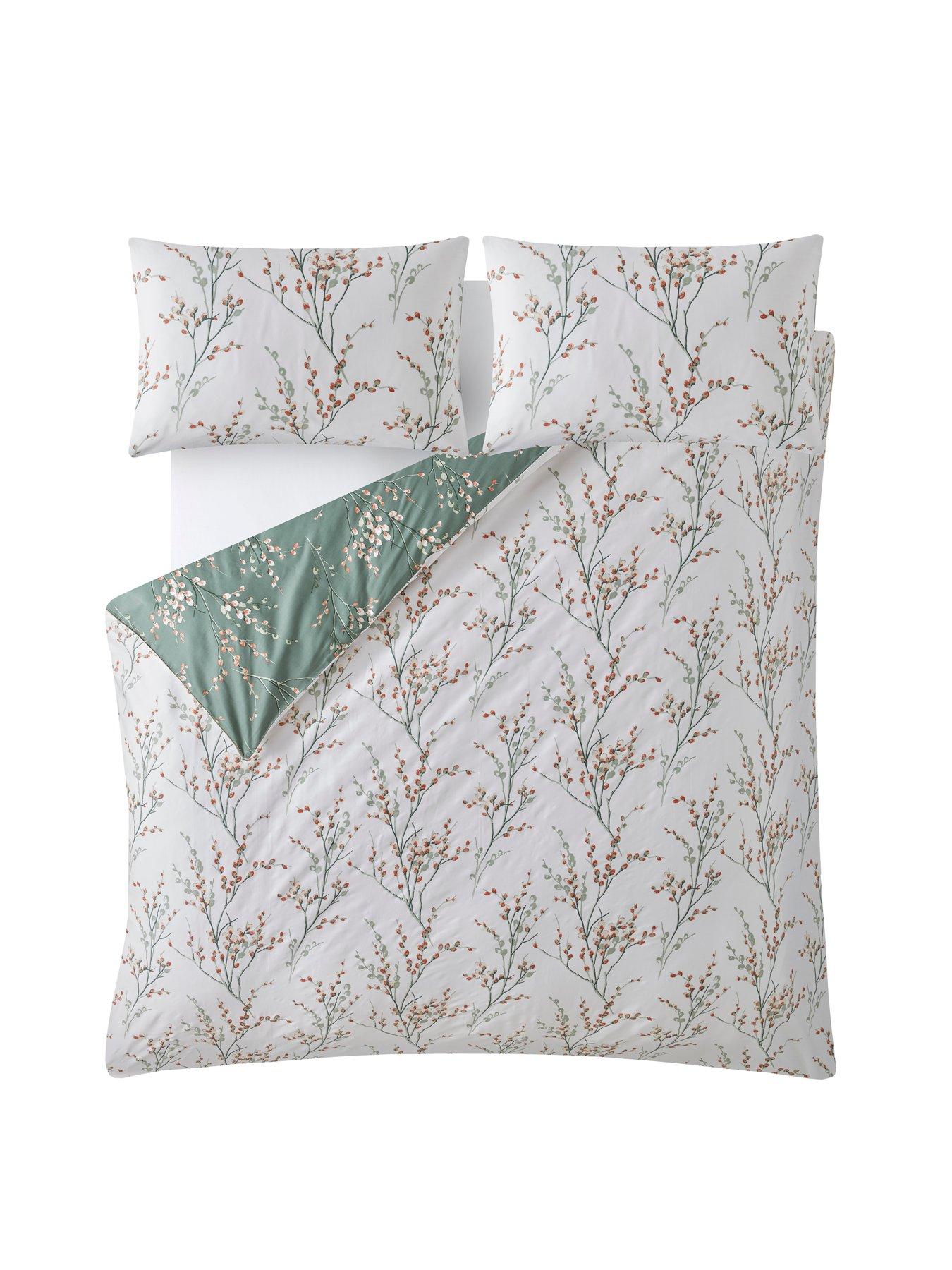 Image 6 of 7 of Laura Ashley Pussy Willow Quilt Set Fern Green