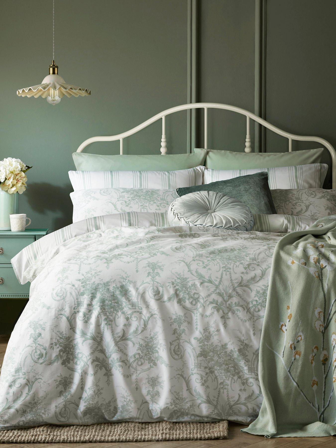 Image 1 of 5 of Laura Ashley Tuileries Quilt Set Sage