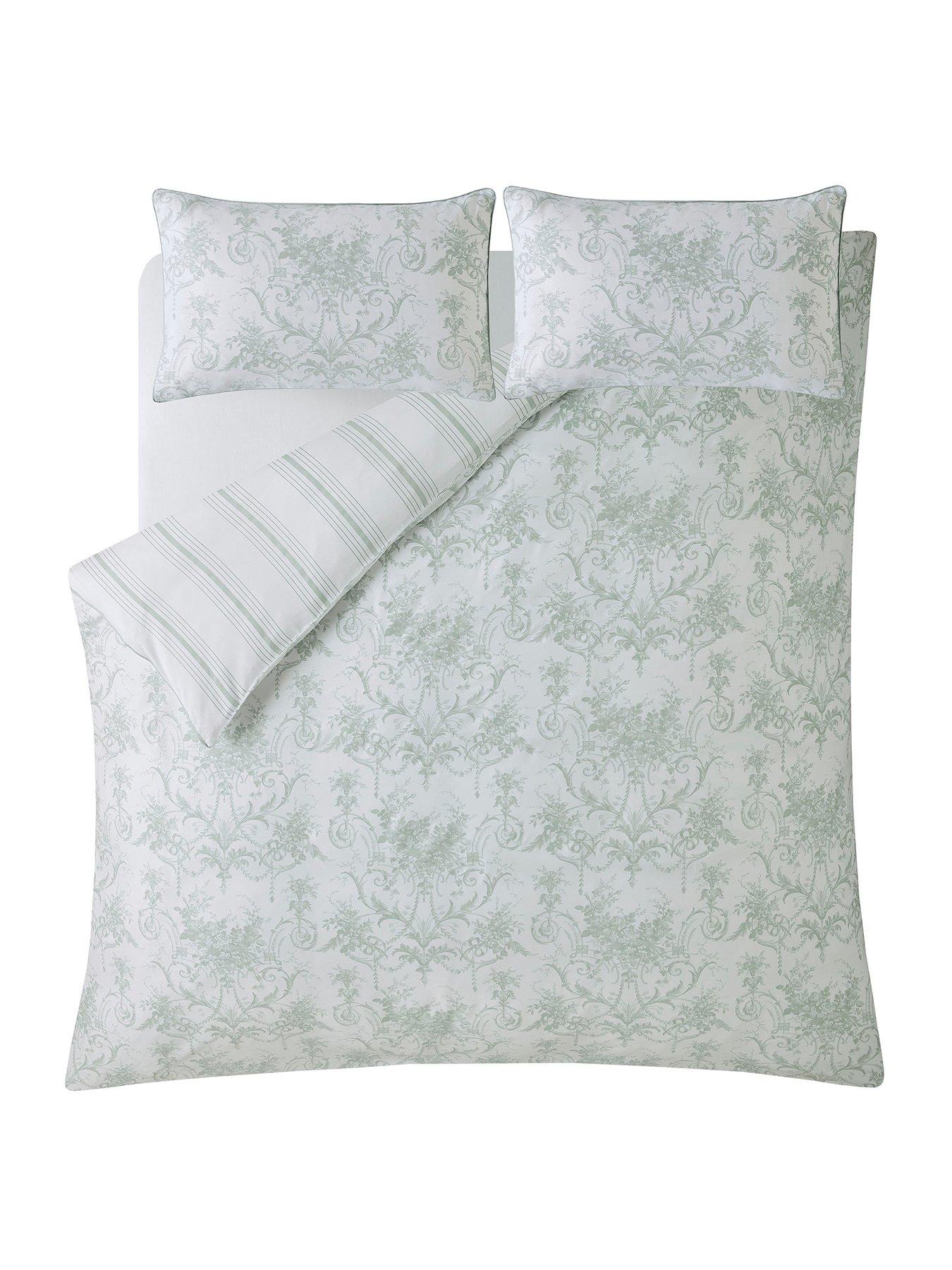 Image 2 of 5 of Laura Ashley Tuileries Quilt Set Sage