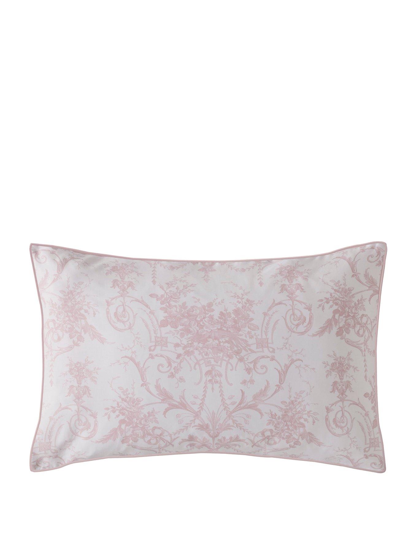 Image 2 of 3 of Laura Ashley Tuileries 100% Cotton Standard Pillowcase Pair 50cm x 75cm Blush