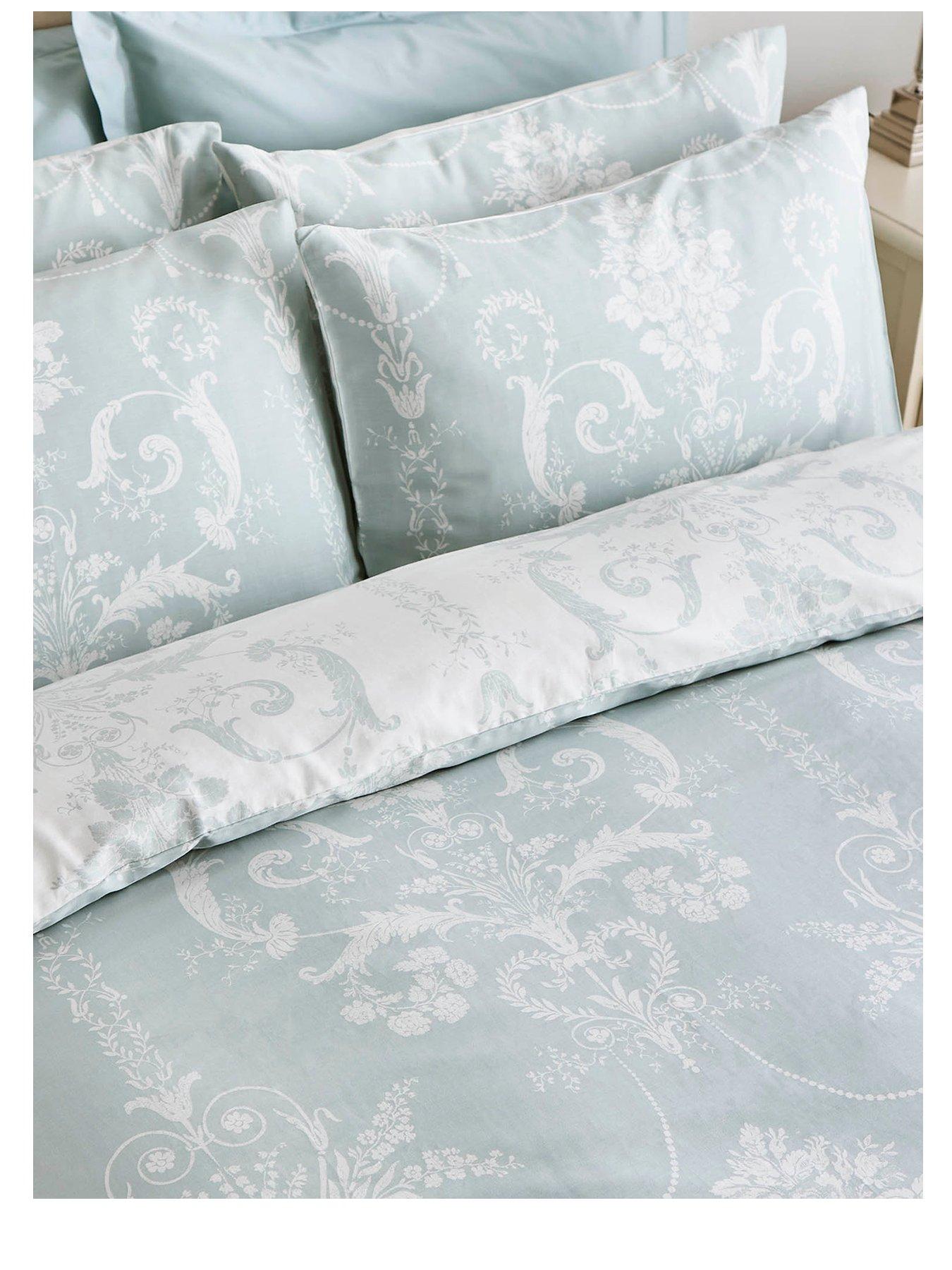 Image 2 of 4 of Laura Ashley Lajosette Quilt Set Duck Egg