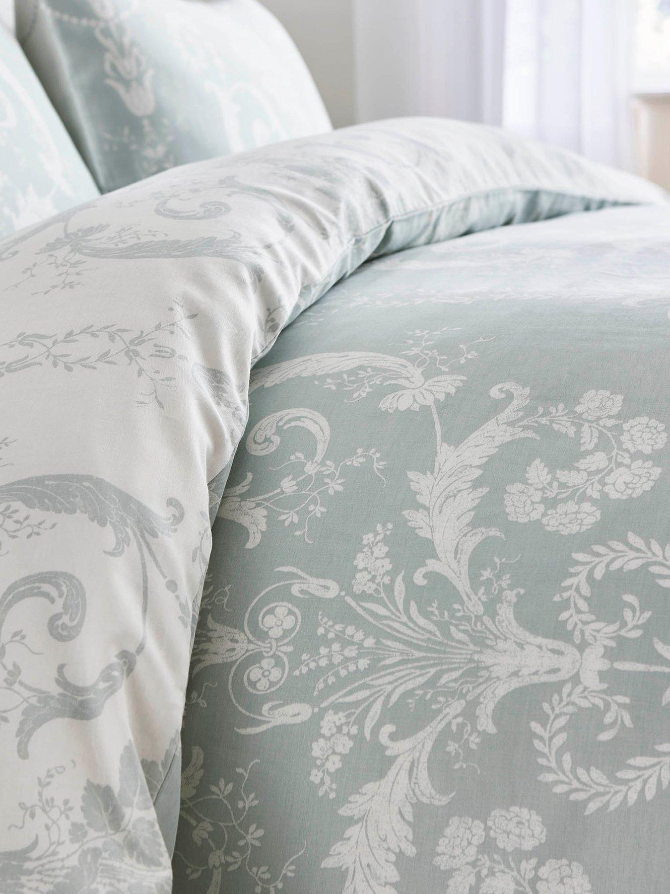 Image 3 of 4 of Laura Ashley Lajosette Quilt Set Duck Egg