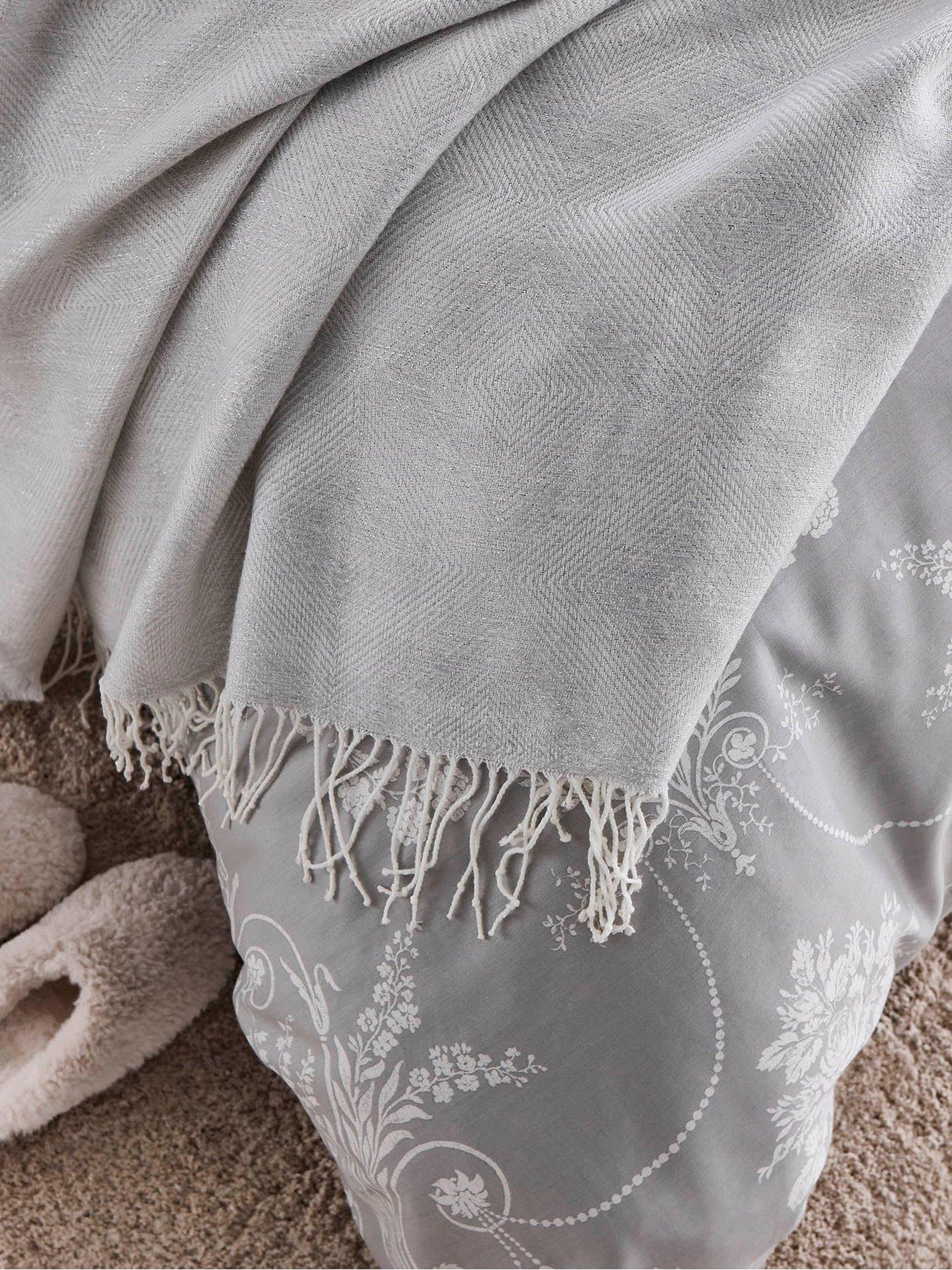 Image 3 of 3 of Laura Ashley Josette Quilt Set Steel