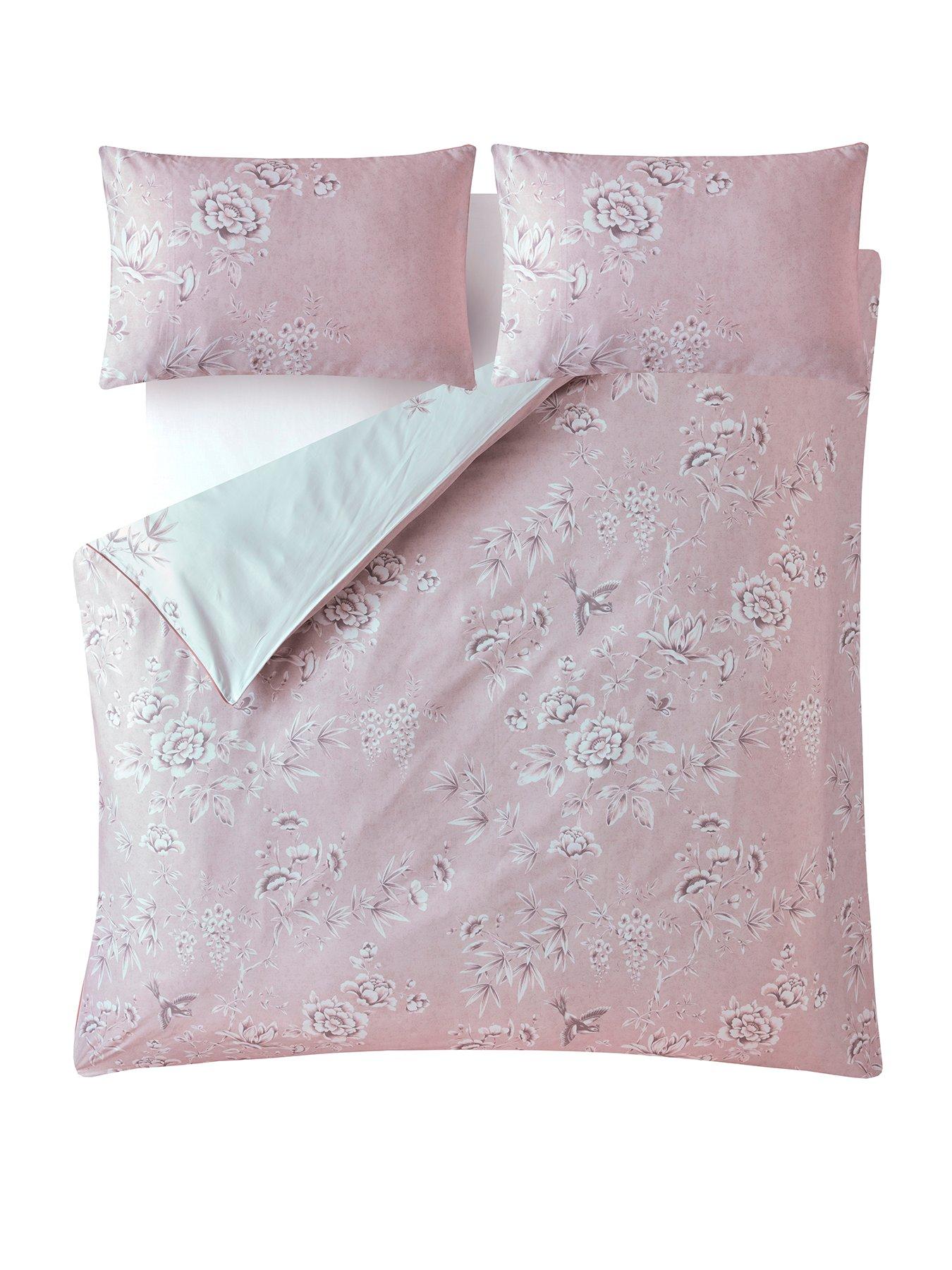 Image 2 of 7 of Laura Ashley Rowsham Garden Quilt Set Dark Blush