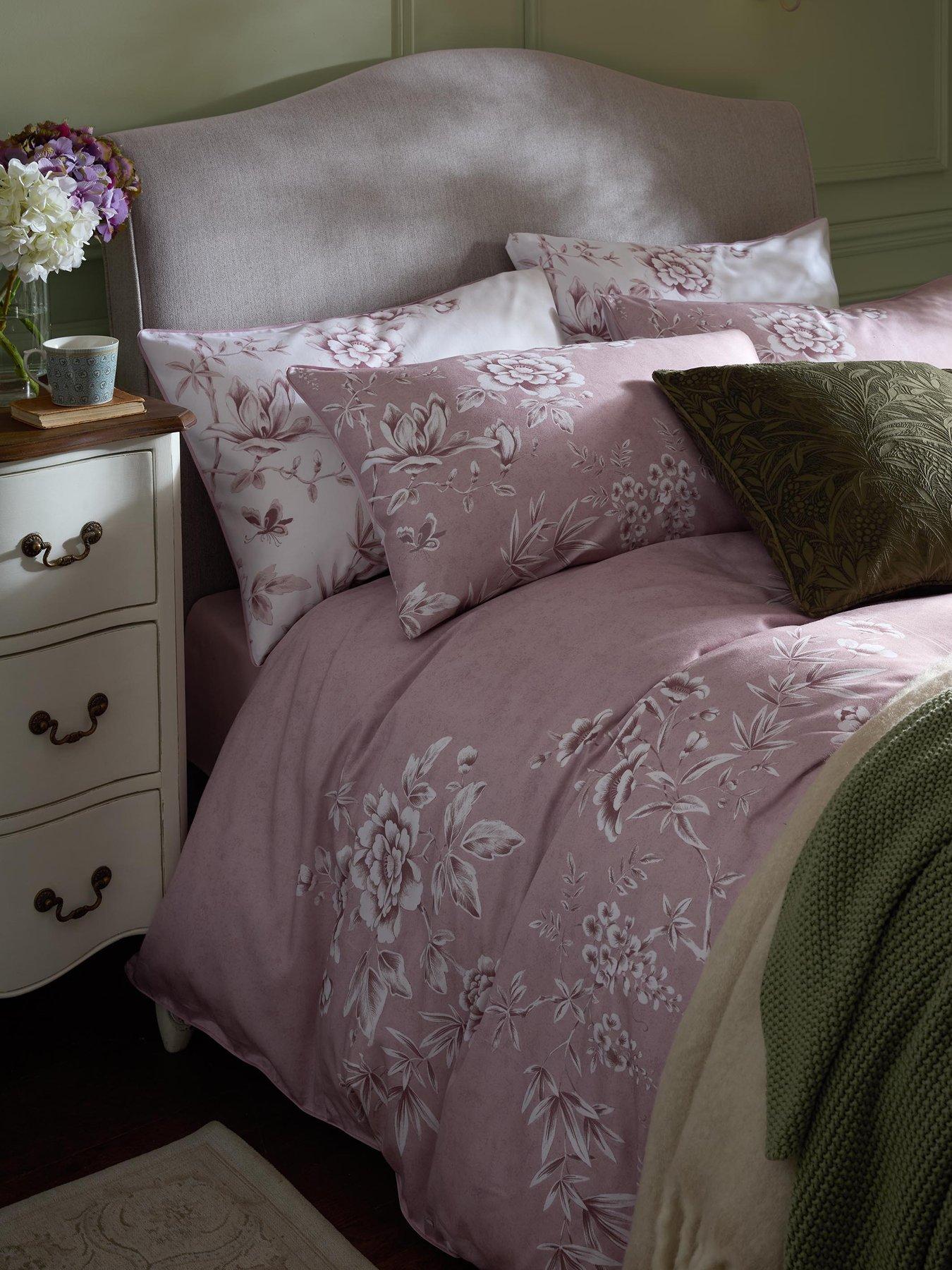 Image 7 of 7 of Laura Ashley Rowsham Garden Quilt Set Dark Blush