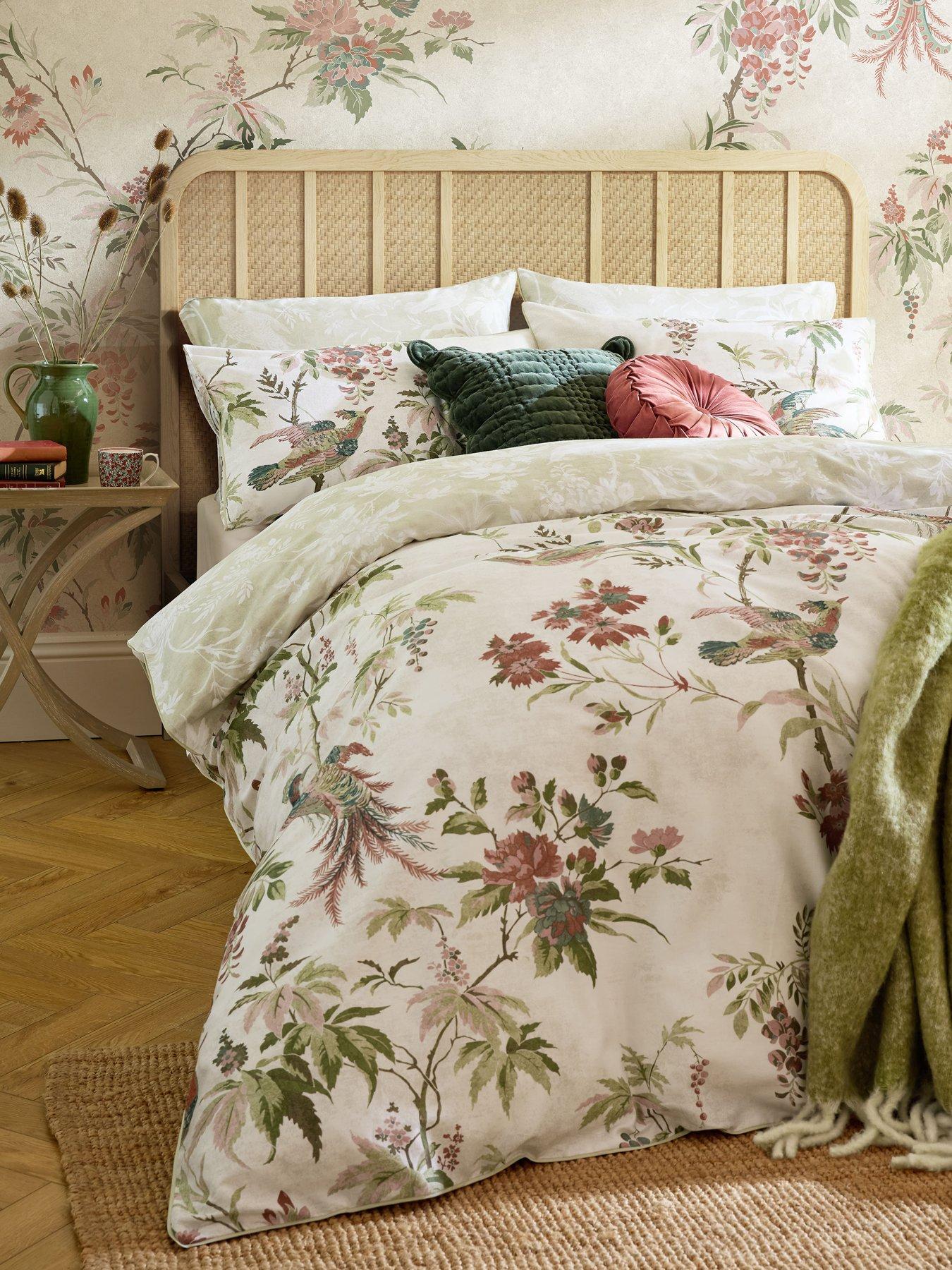 Image 1 of 7 of Laura Ashley Attleton 100% Cotton Quilt Set Sage