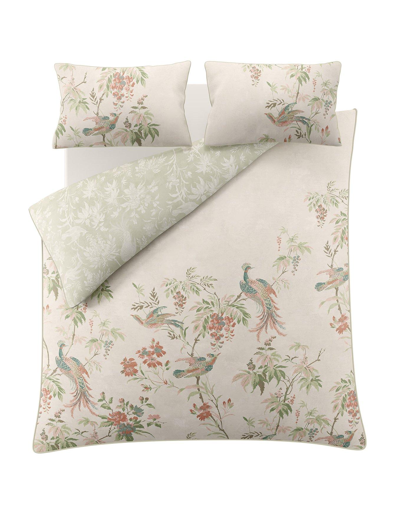 Image 2 of 7 of Laura Ashley Attleton 100% Cotton Quilt Set Sage