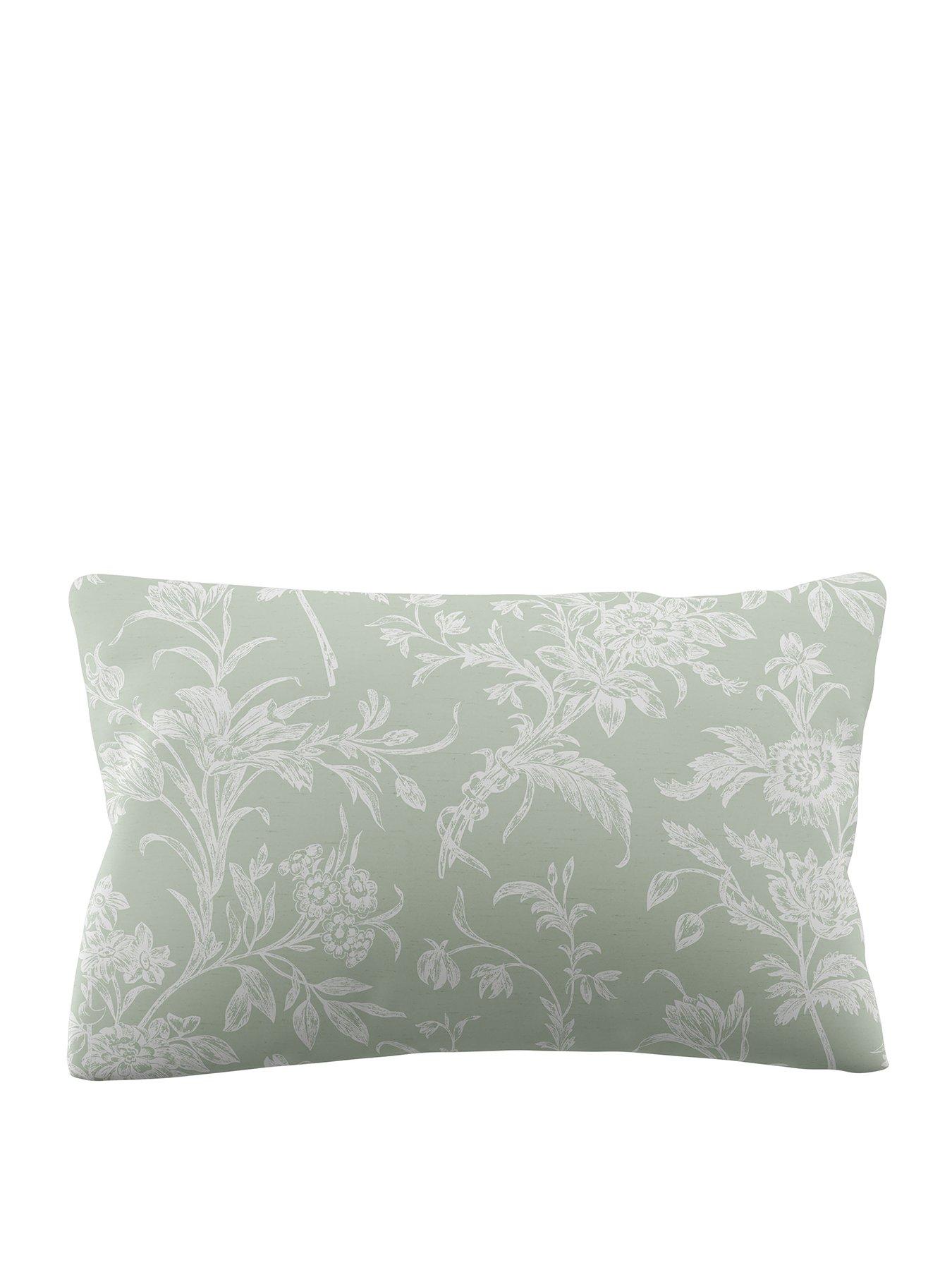 Image 2 of 3 of Laura Ashley Lloyd 100% Cotton Standard Pillowcase Pair 50x75cm Sage