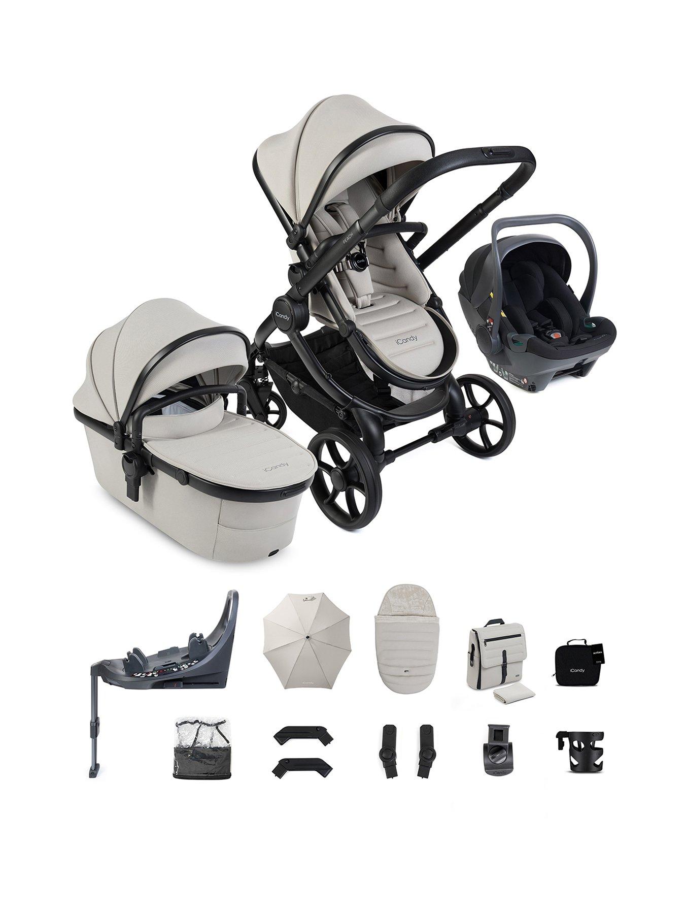iCandy Peach 8 Travel System with Black Cocoon 360 - Taupe