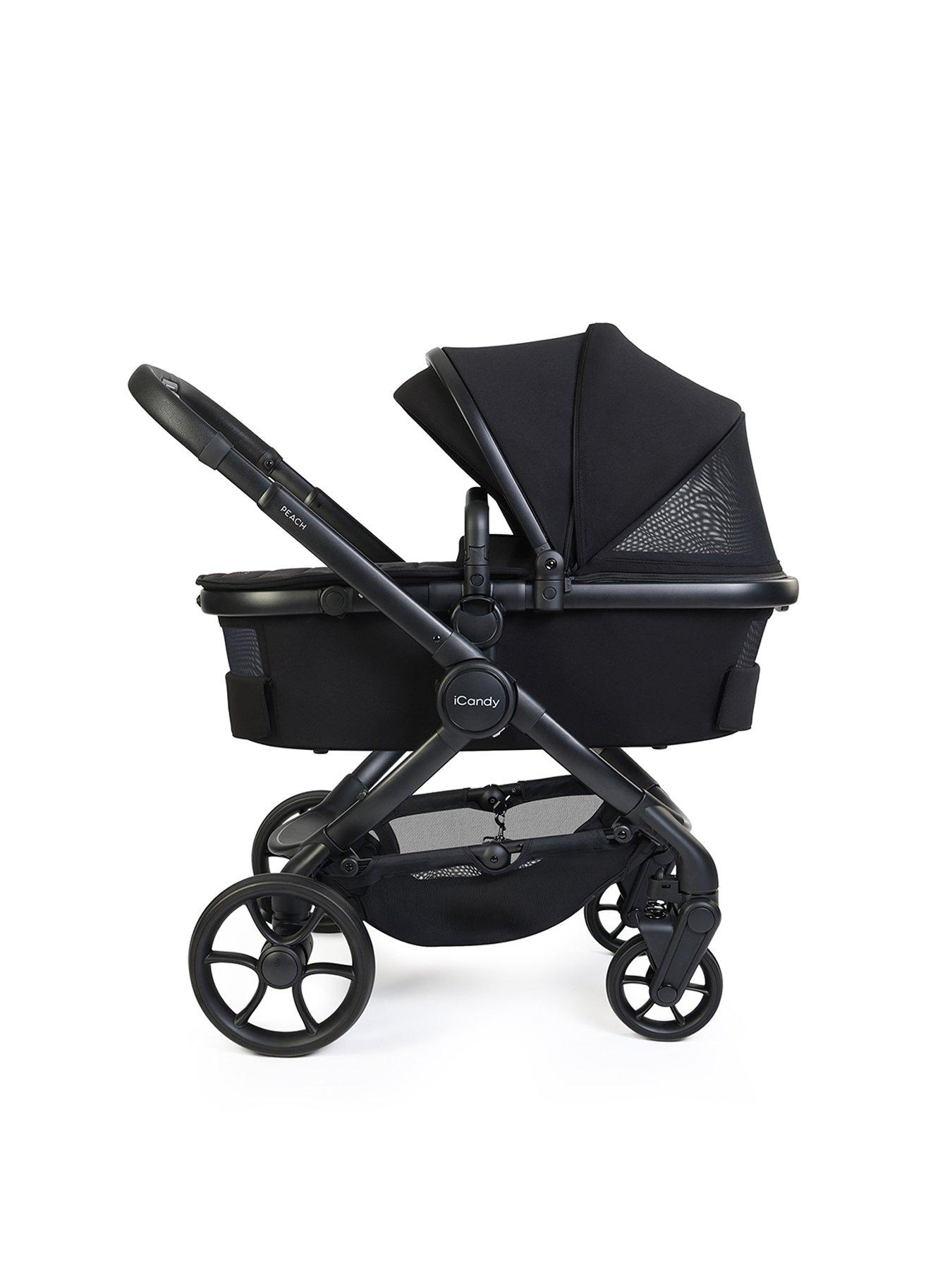stillFront image of icandy-peach-8-travel-system-with-black-cocoon-360-black