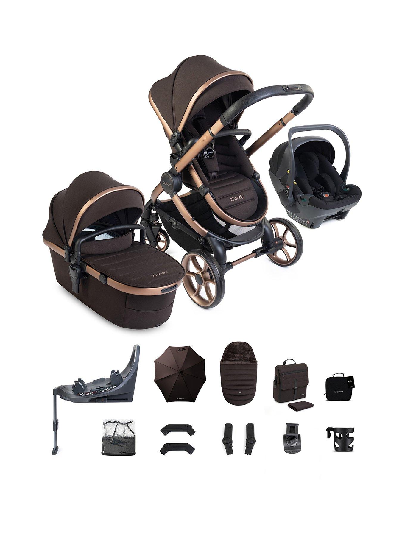 iCandy Peach 8 Editions Travel System with Black Cocoon 360 - Pecan