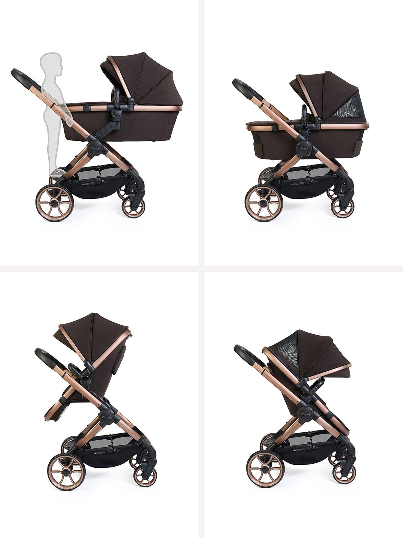 Image 2 of 5 of iCandy Peach 8 Editions Travel System with Black Cocoon 360 - Pecan