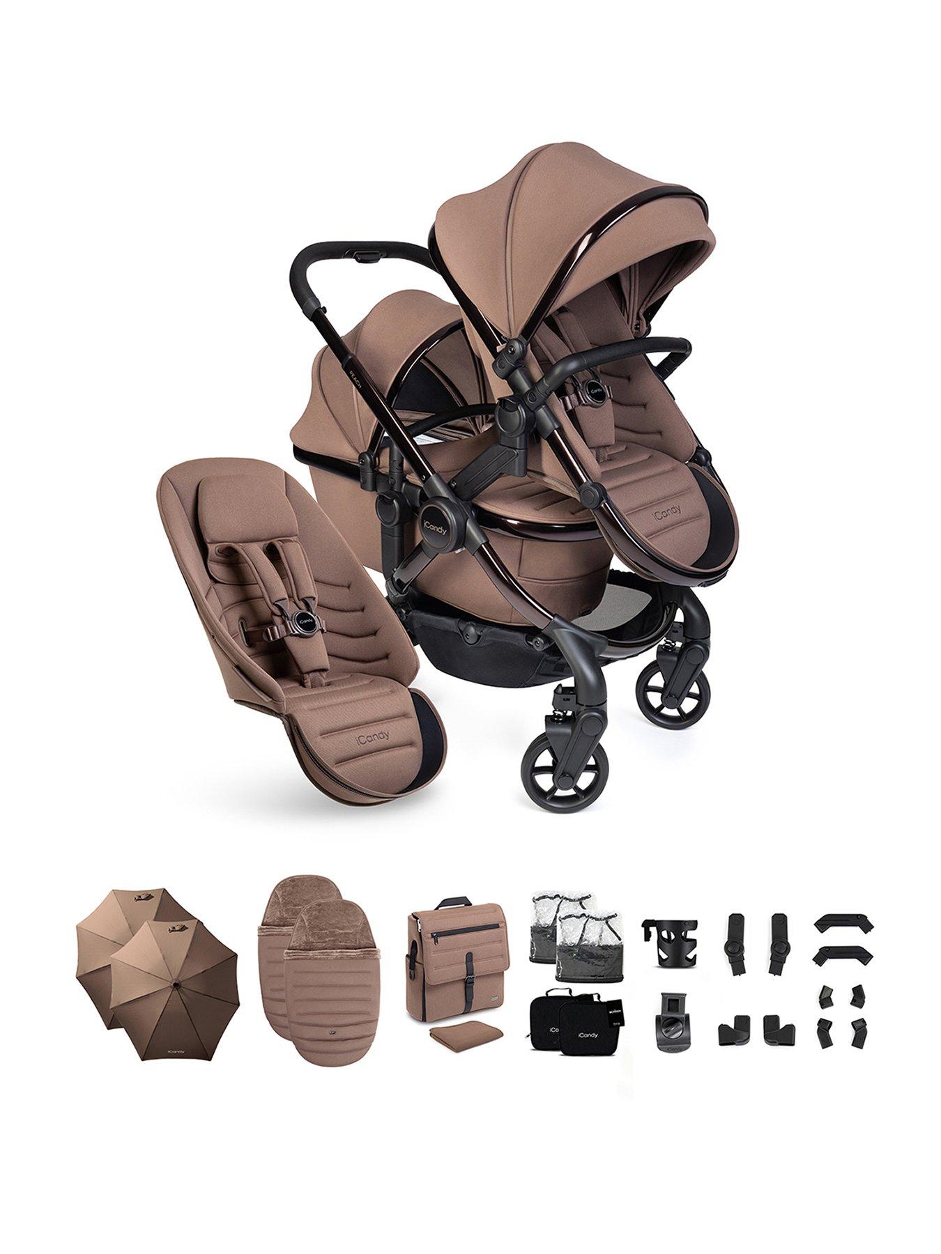  image of icandy-peach-8-double-complete-pushchair-editions-bundle-coco