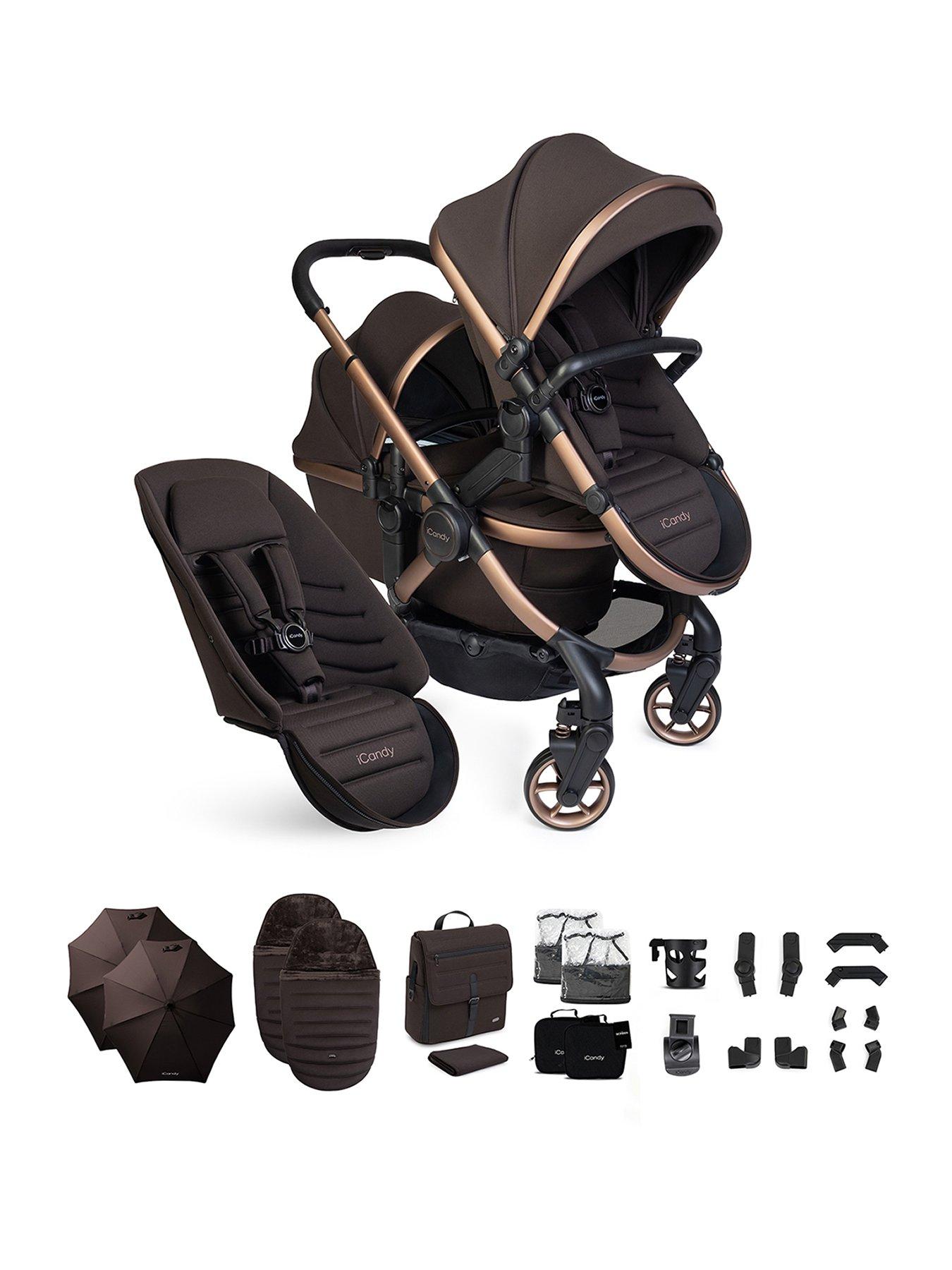 Image 1 of 7 of iCandy Peach 8 Double Complete Pushchair Editions Bundle - Pecan