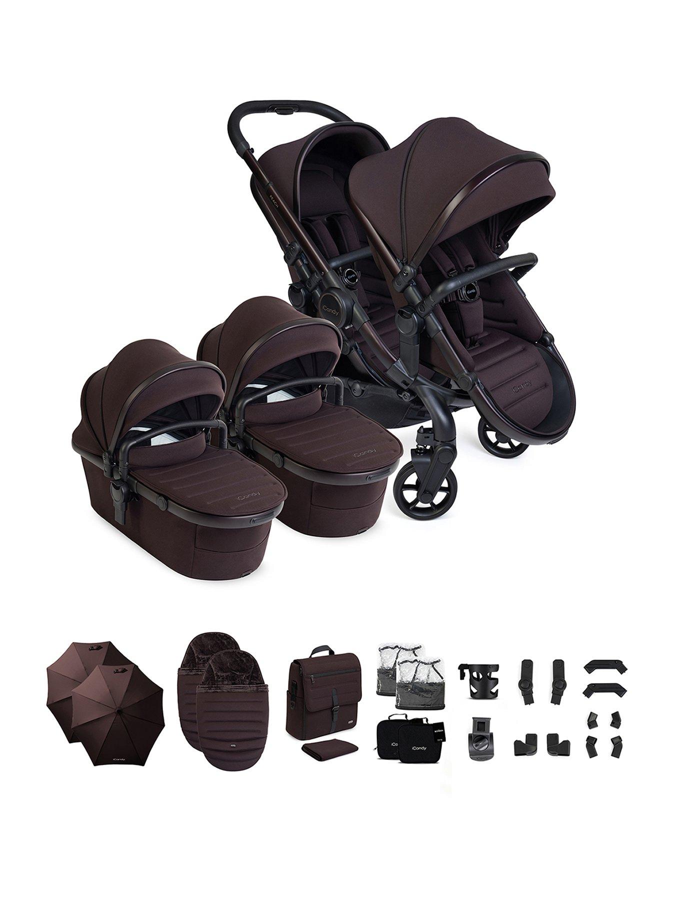 Image 1 of 7 of iCandy Peach 8 Twin Complete Pushchair Editions Bundle - Coffee Bean