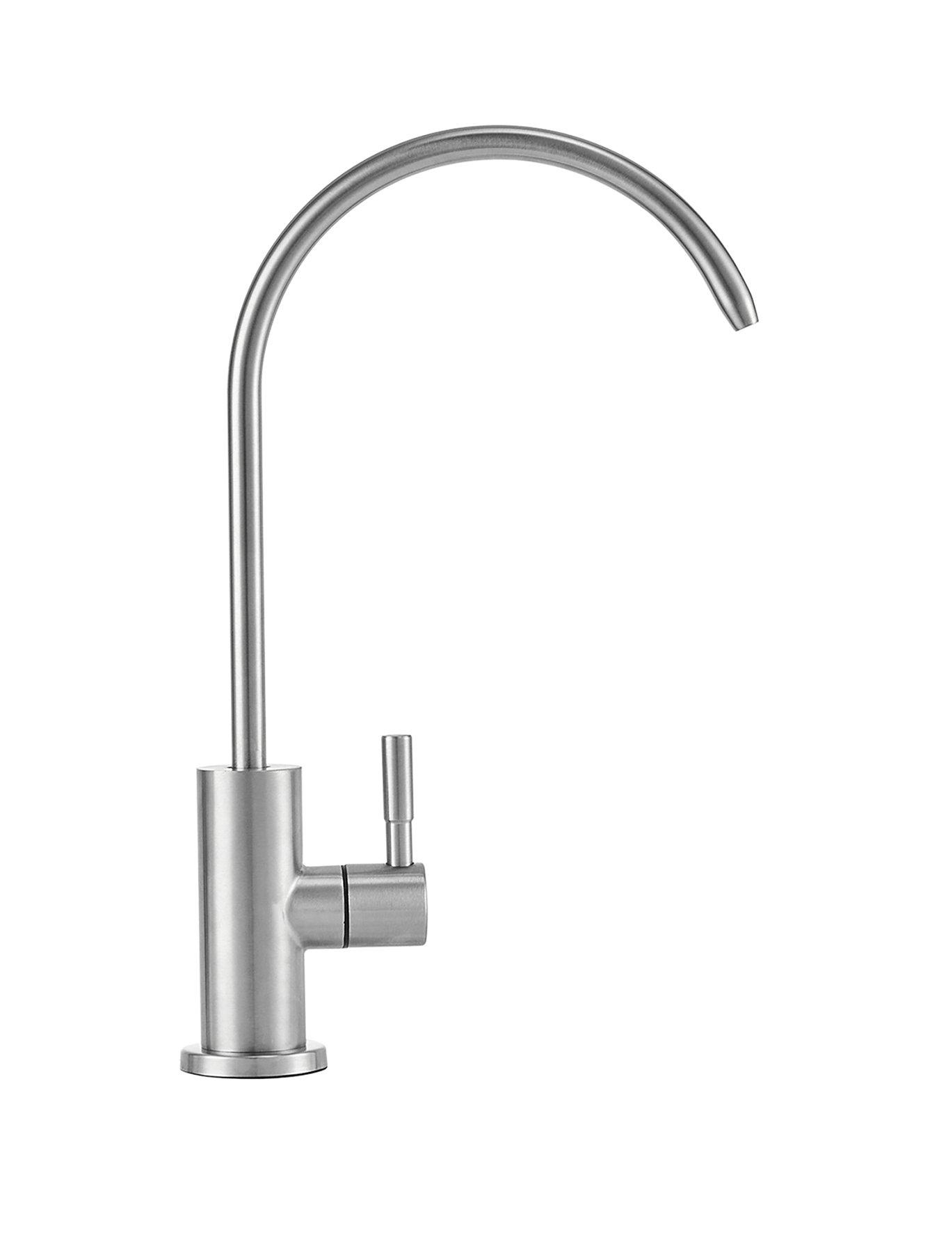 Image 2 of 7 of Living and Home Silver Stainless Steel Brushed Kitchen Tap Kitchen Water Filter Faucet