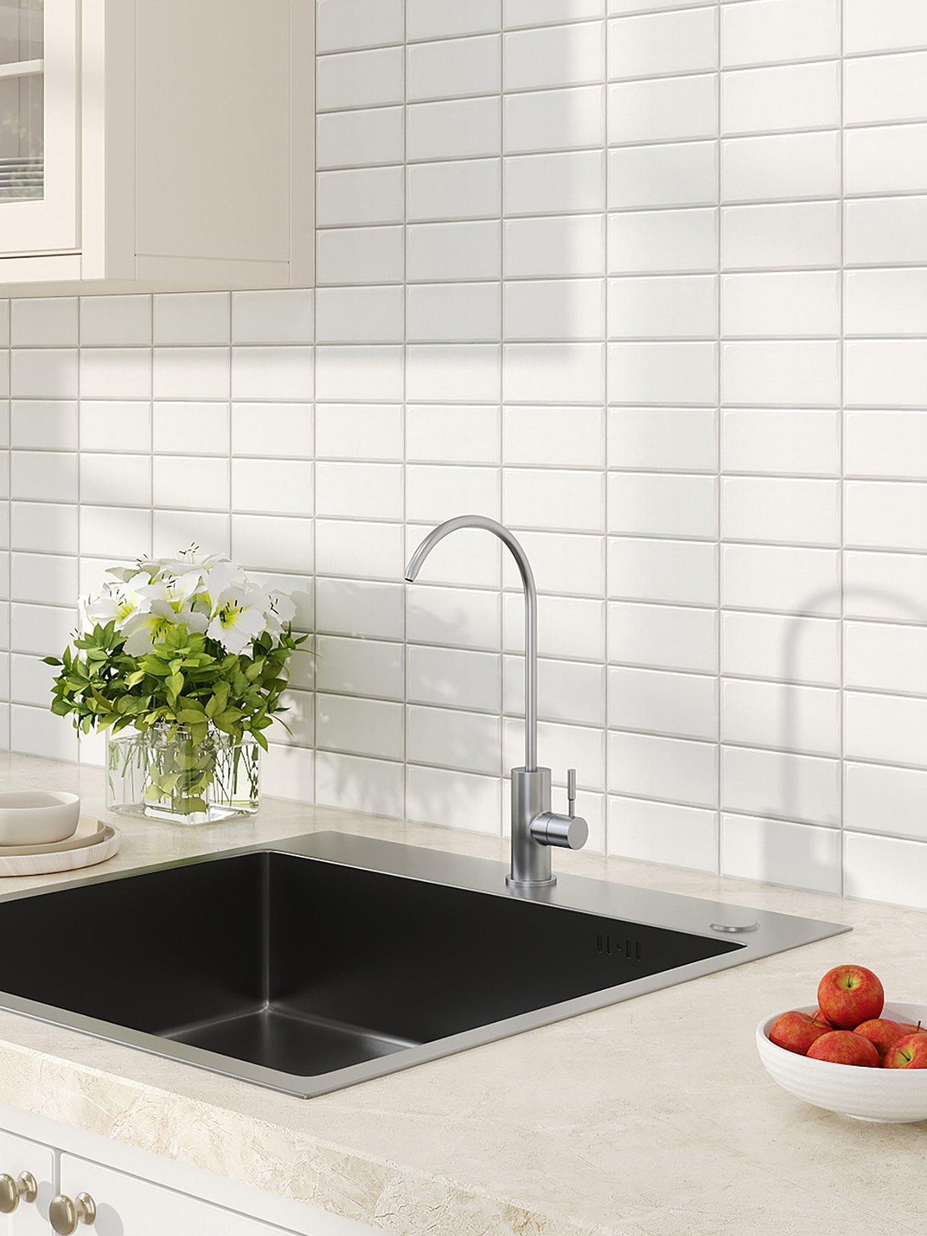 Image 4 of 7 of Living and Home Silver Stainless Steel Brushed Kitchen Tap Kitchen Water Filter Faucet