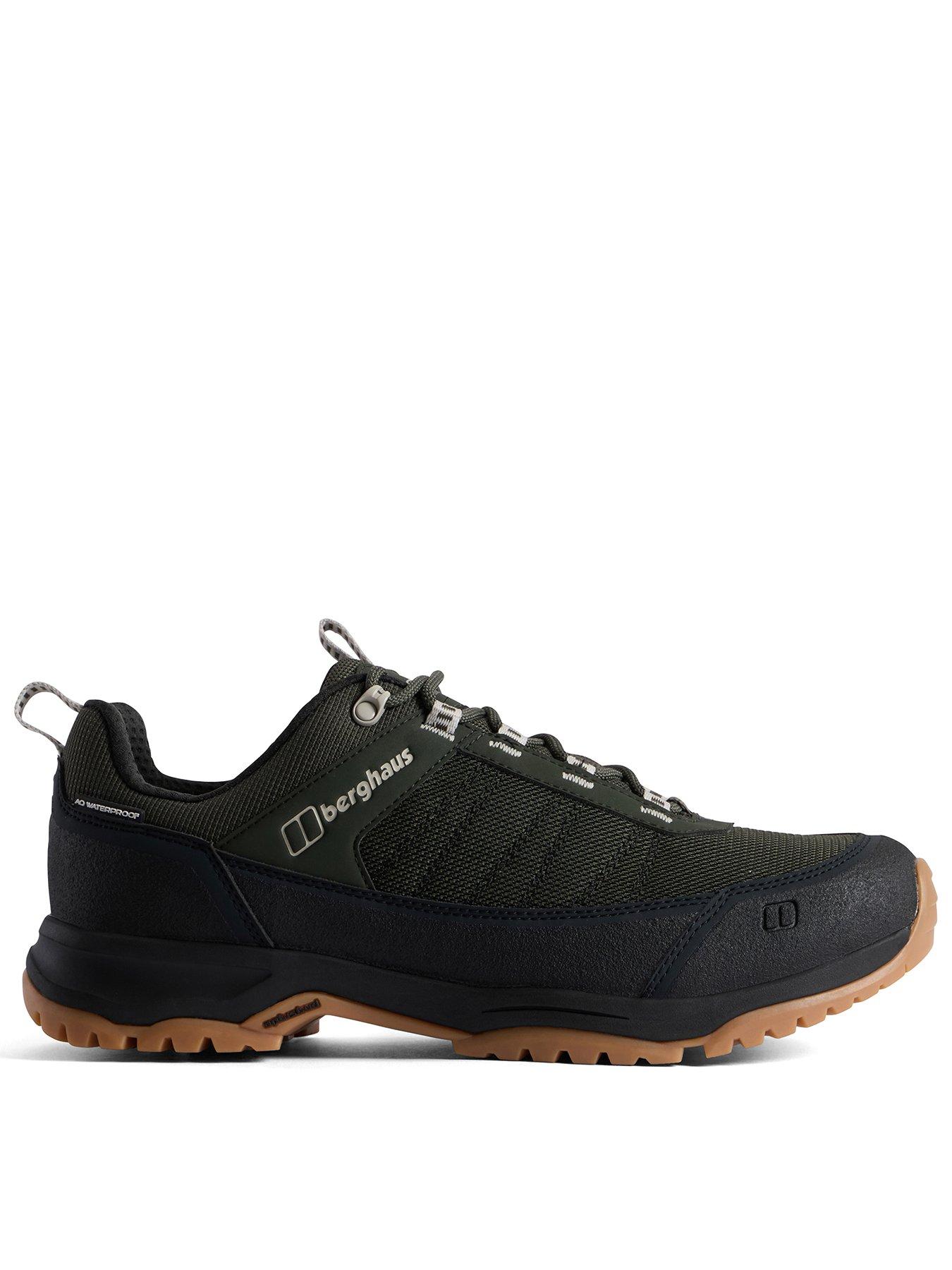 Berghaus Men's Expeditor Trek AQ Waterproof Walking Shoes - Green / Black /Stone