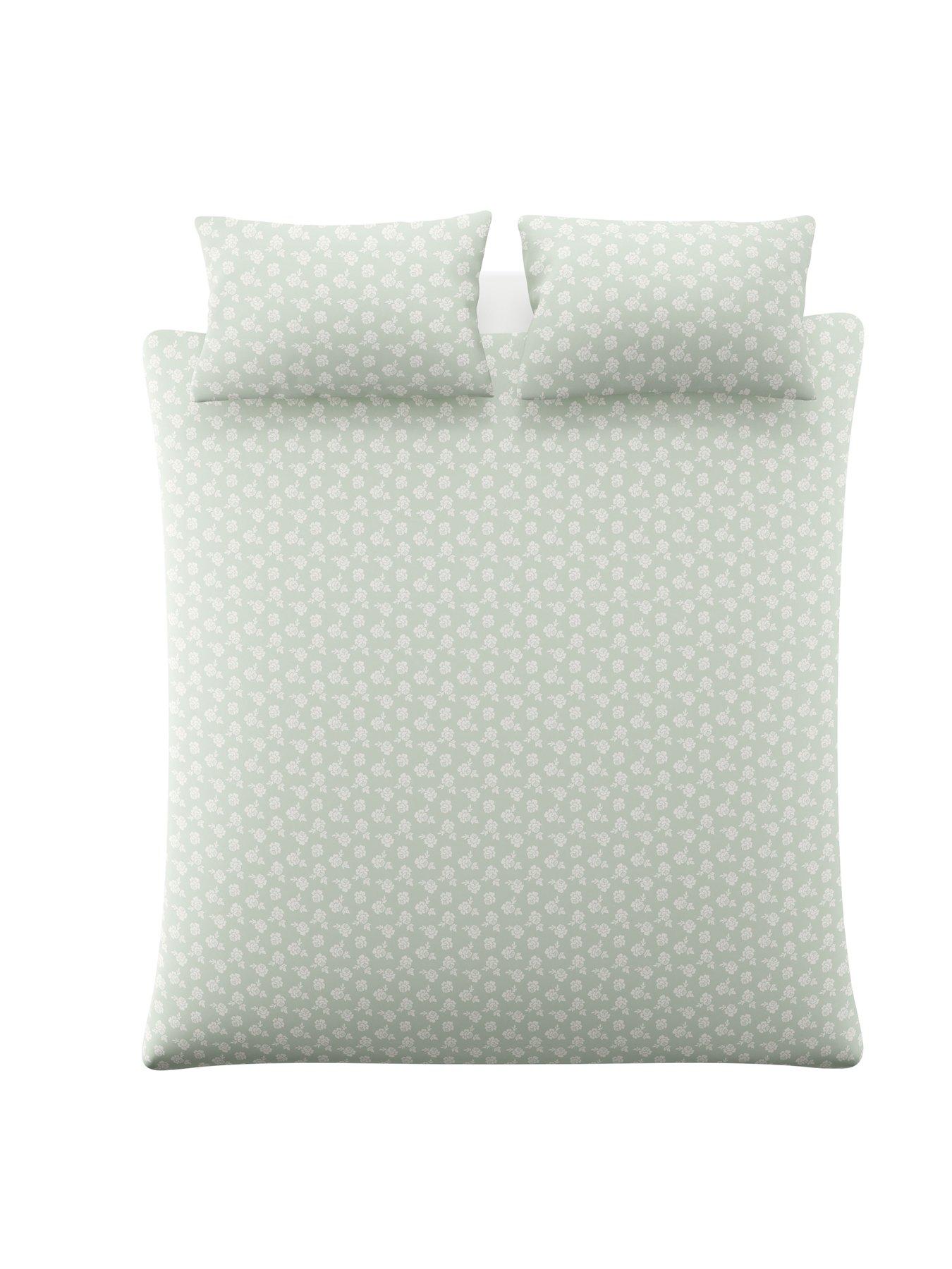 Image 5 of 7 of Laura Ashley Tatton Quilt Set Duck Egg Green