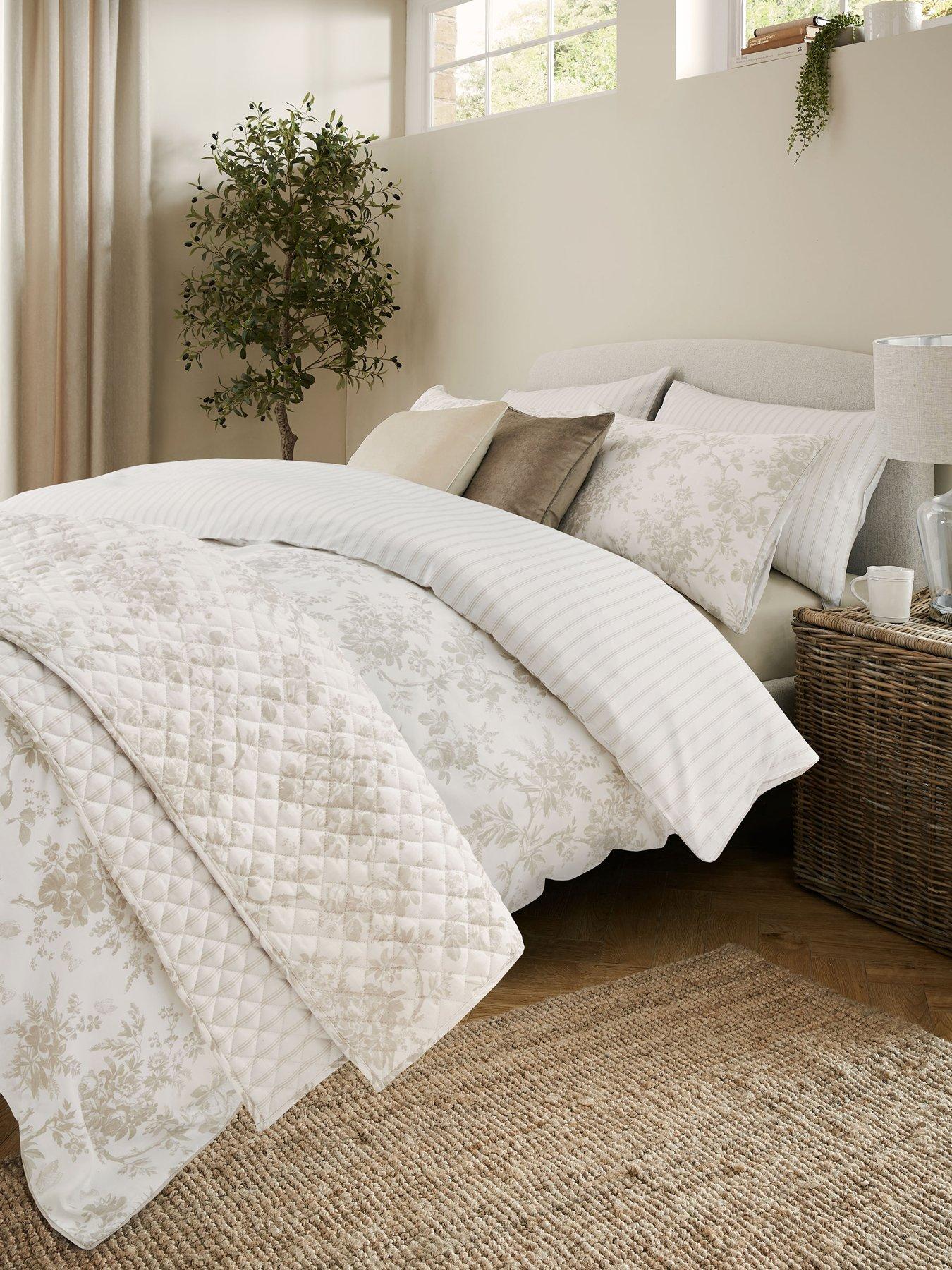 Image 1 of 3 of Laura Ashley Walled Garden Standard Pillowcase Pair 50cm x 75cm Dove Grey
