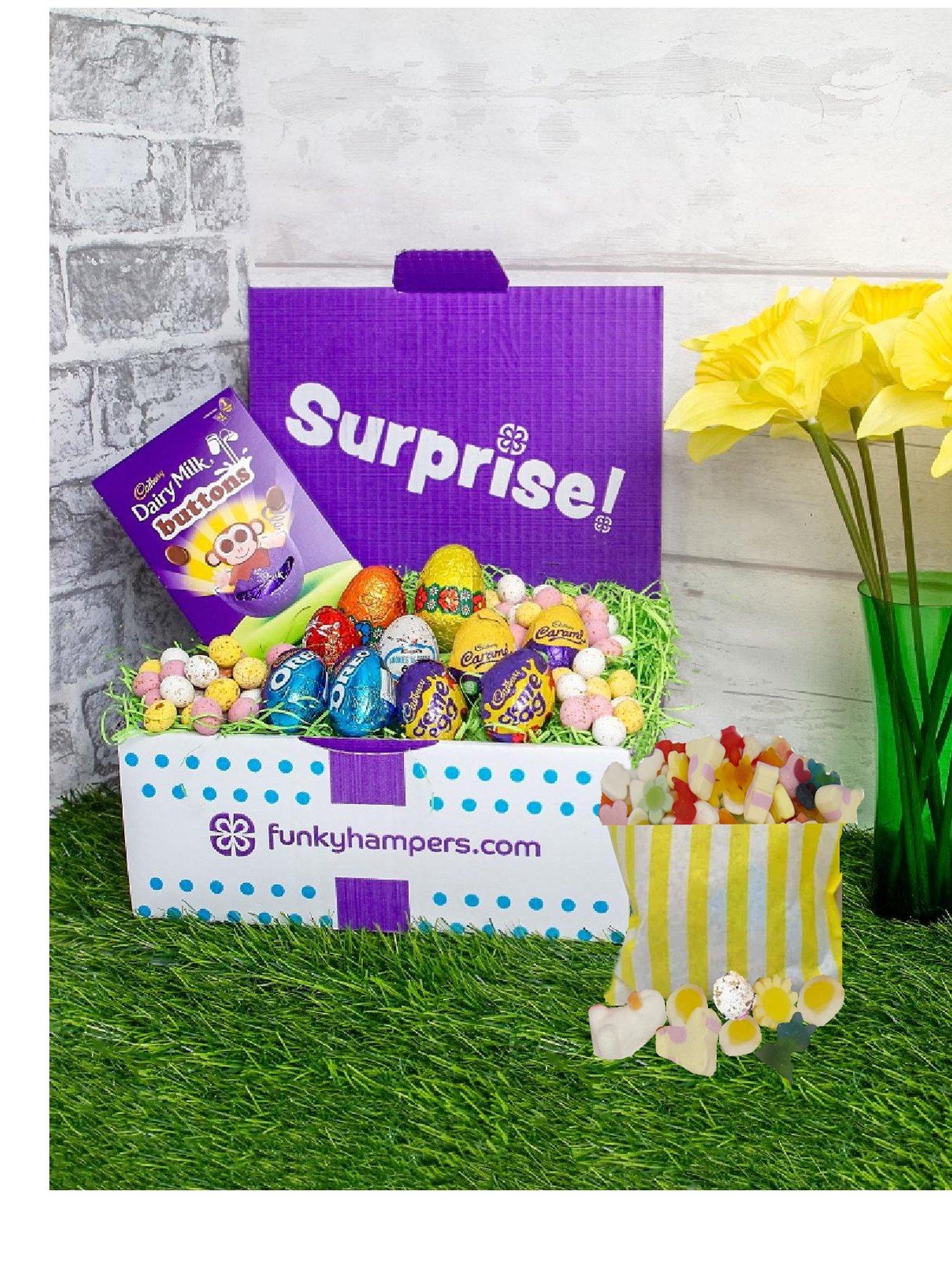 front image of funky-hampers-the-easter-chocolate-sweet-hamper