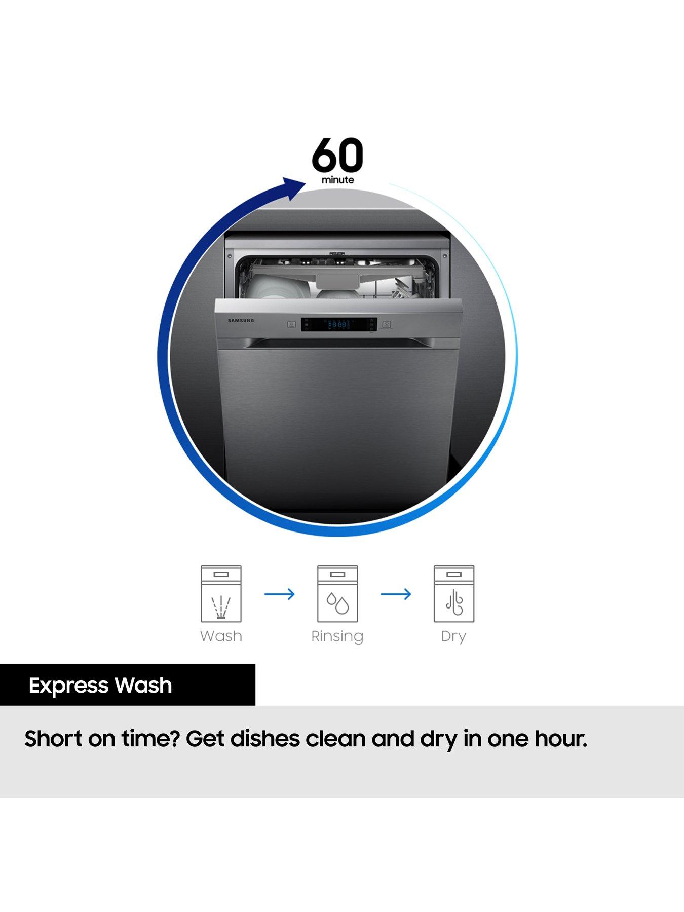 Image 4 of 7 of Samsung Series 7 Auto Open Door DW70H73YCFRU4 14 Place Setting Smart Freestanding Dishwasher -&nbsp;Silver