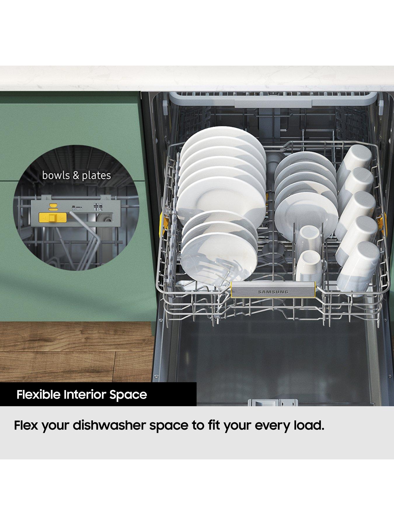 Image 5 of 7 of Samsung Series 7 Auto Open Door DW70H73YCFRU4 14 Place Setting Smart Freestanding Dishwasher -&nbsp;Silver