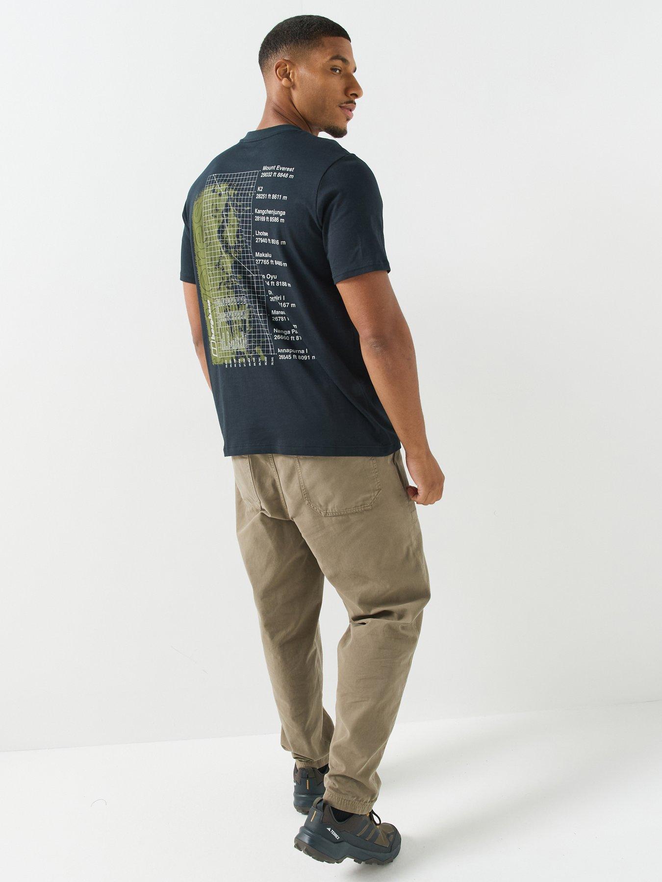 Image 1 of 6 of Berghaus Mens Mount 10 Essential Graphic Crew Neck T-Shirt - Black