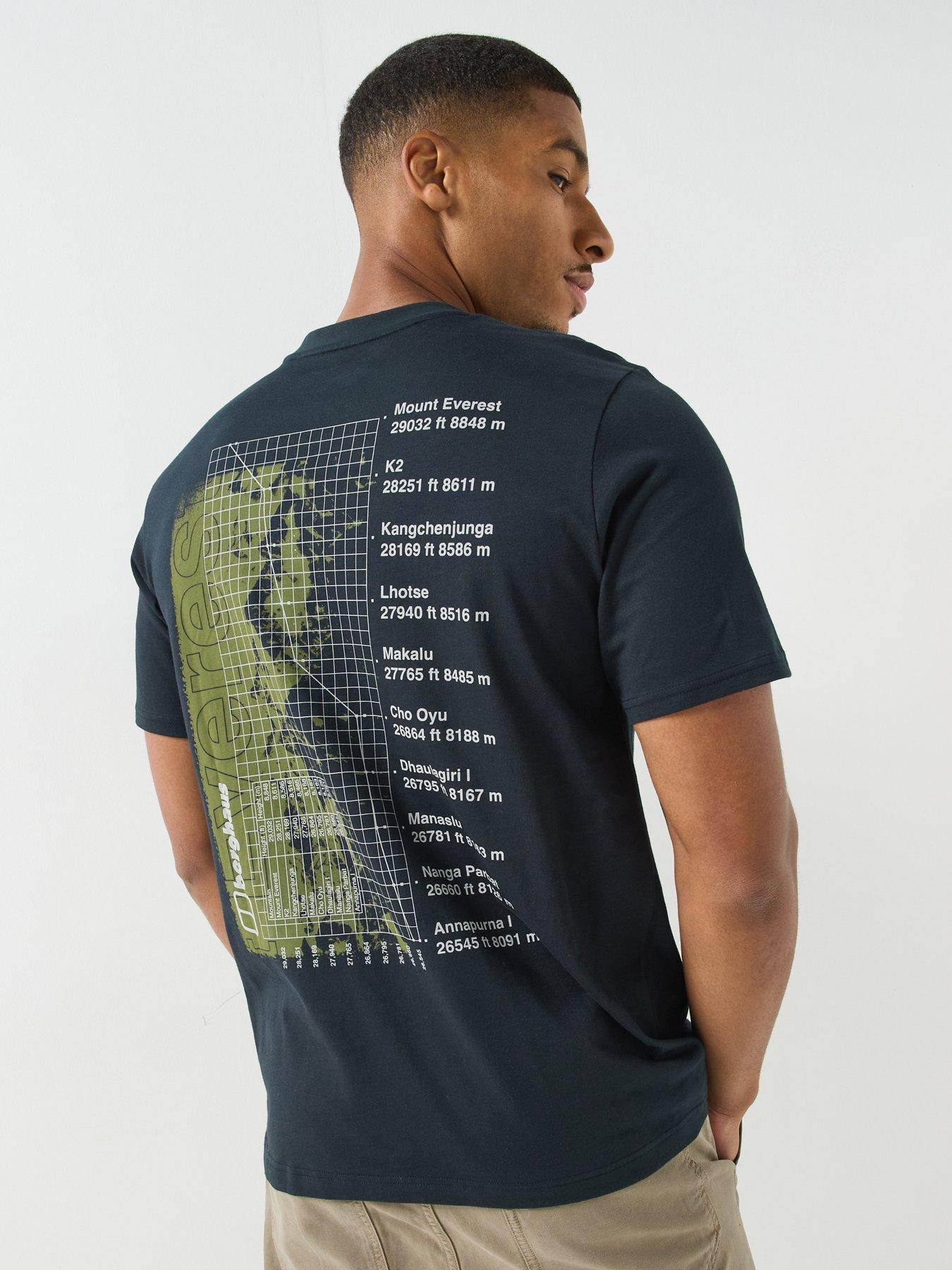 Image 2 of 6 of Berghaus Mens Mount 10 Essential Graphic Crew Neck T-Shirt - Black