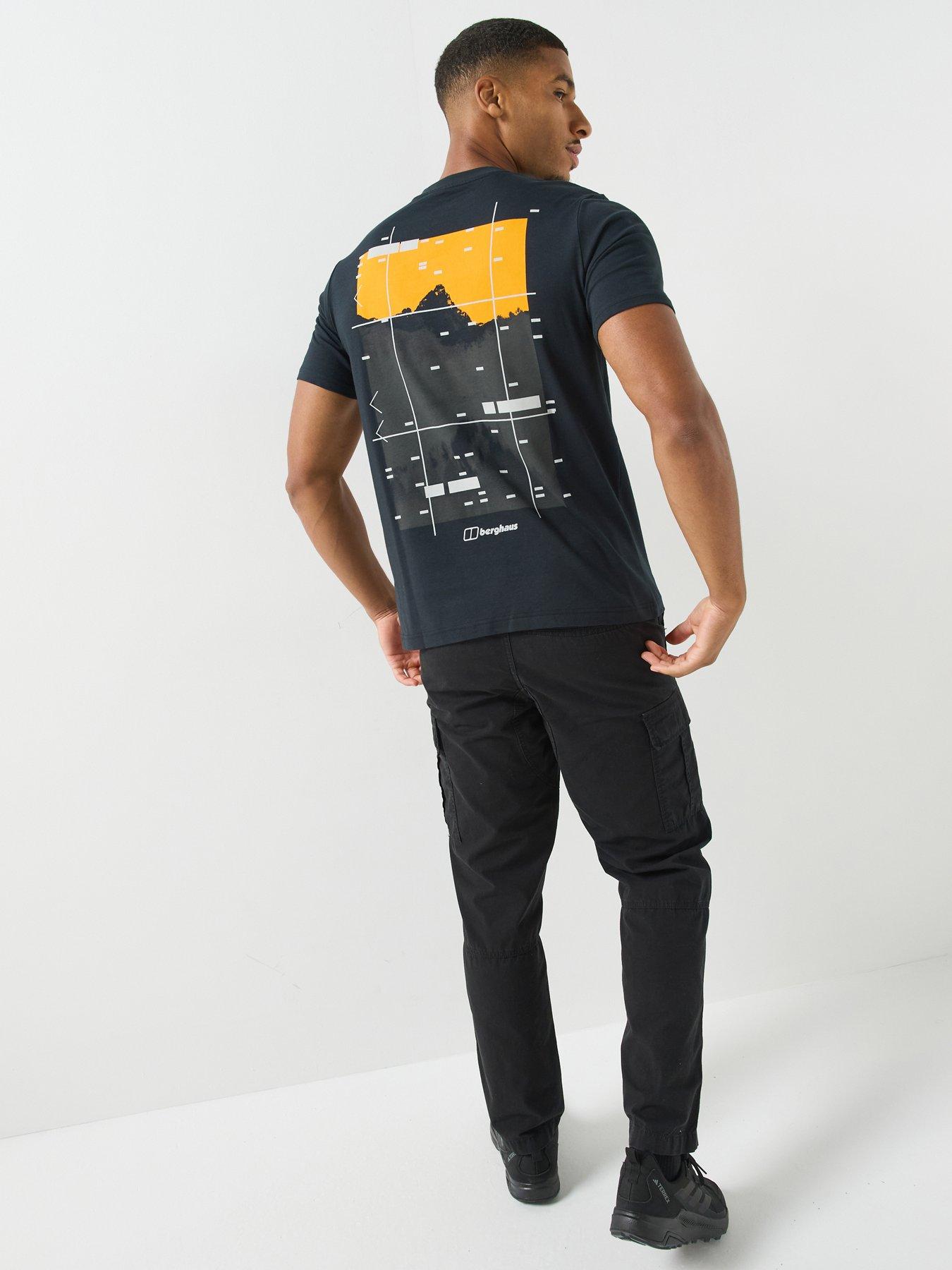 Image 1 of 6 of Berghaus Mens Staticscape Graphic Cotton T-Shirt - Black
