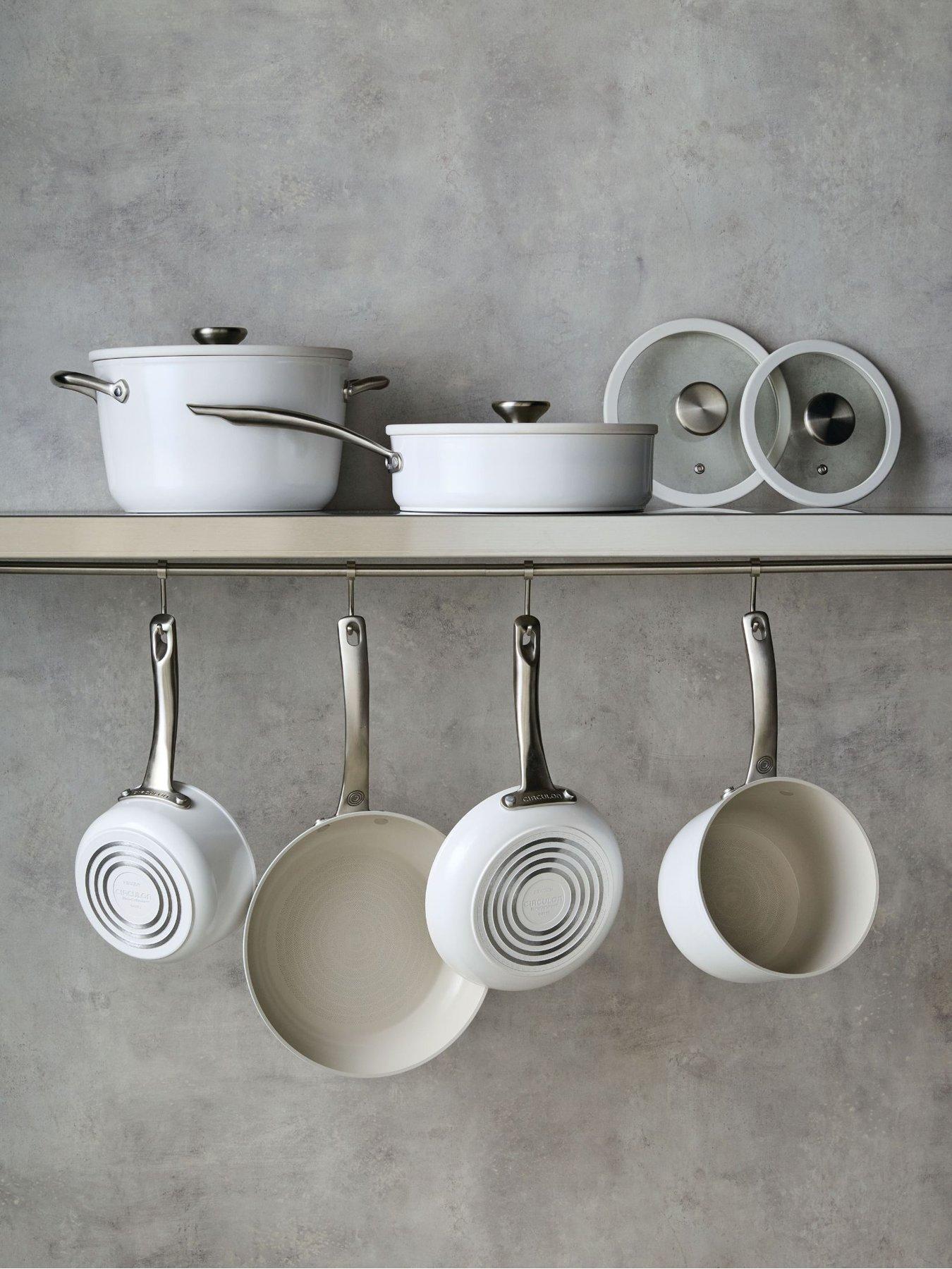 Circulon Circulon Halo With Laserdefense Set Of 6 Induction Hob Ceramic Non Stick Pots  &  Pans - Made Without Pfas, Non Toxic, Dishwasher  &  Oven Safe
