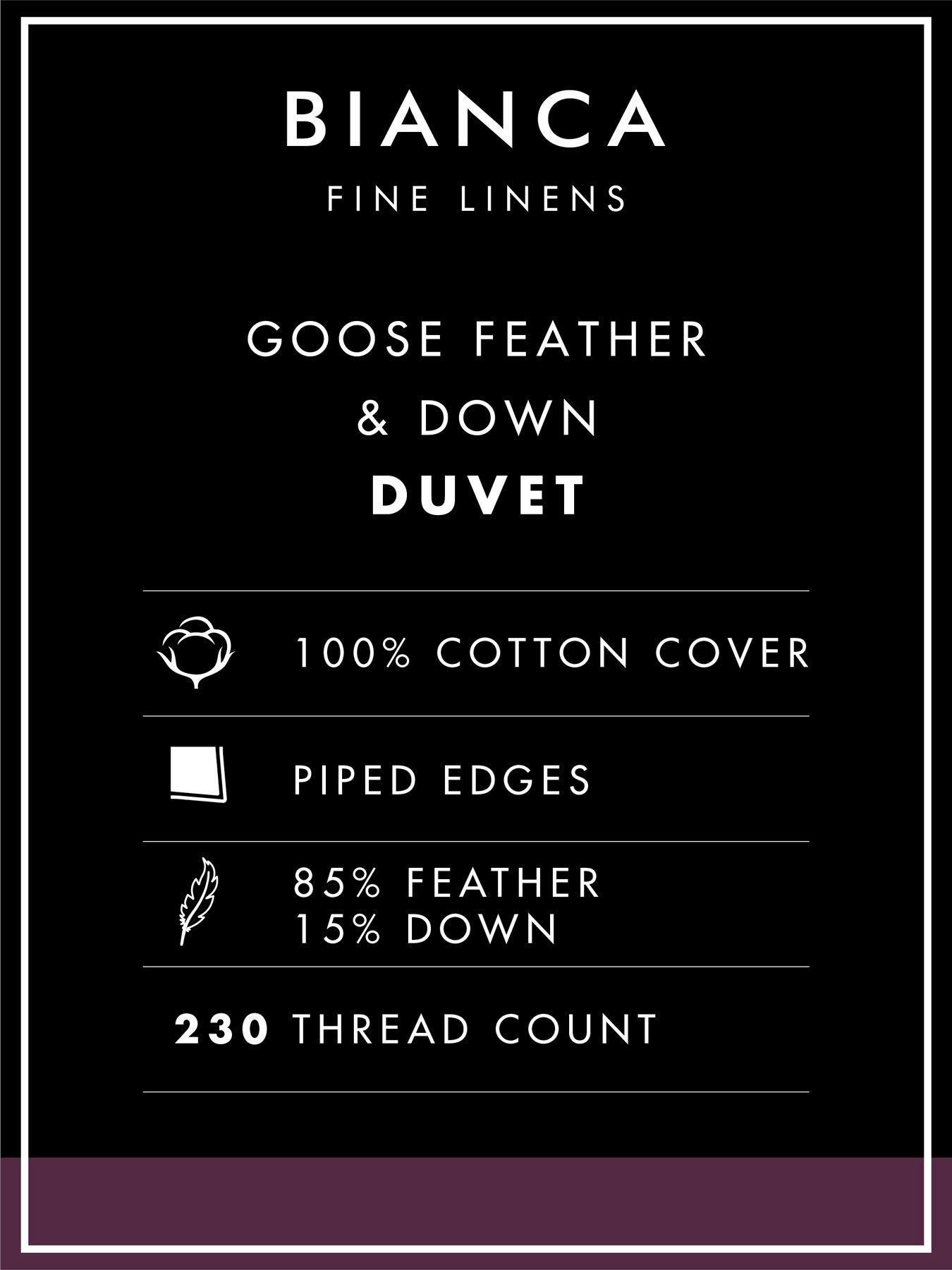 Image 4 of 4 of Bianca Goose Feather &amp; Down Duvet - 10.5 Tog