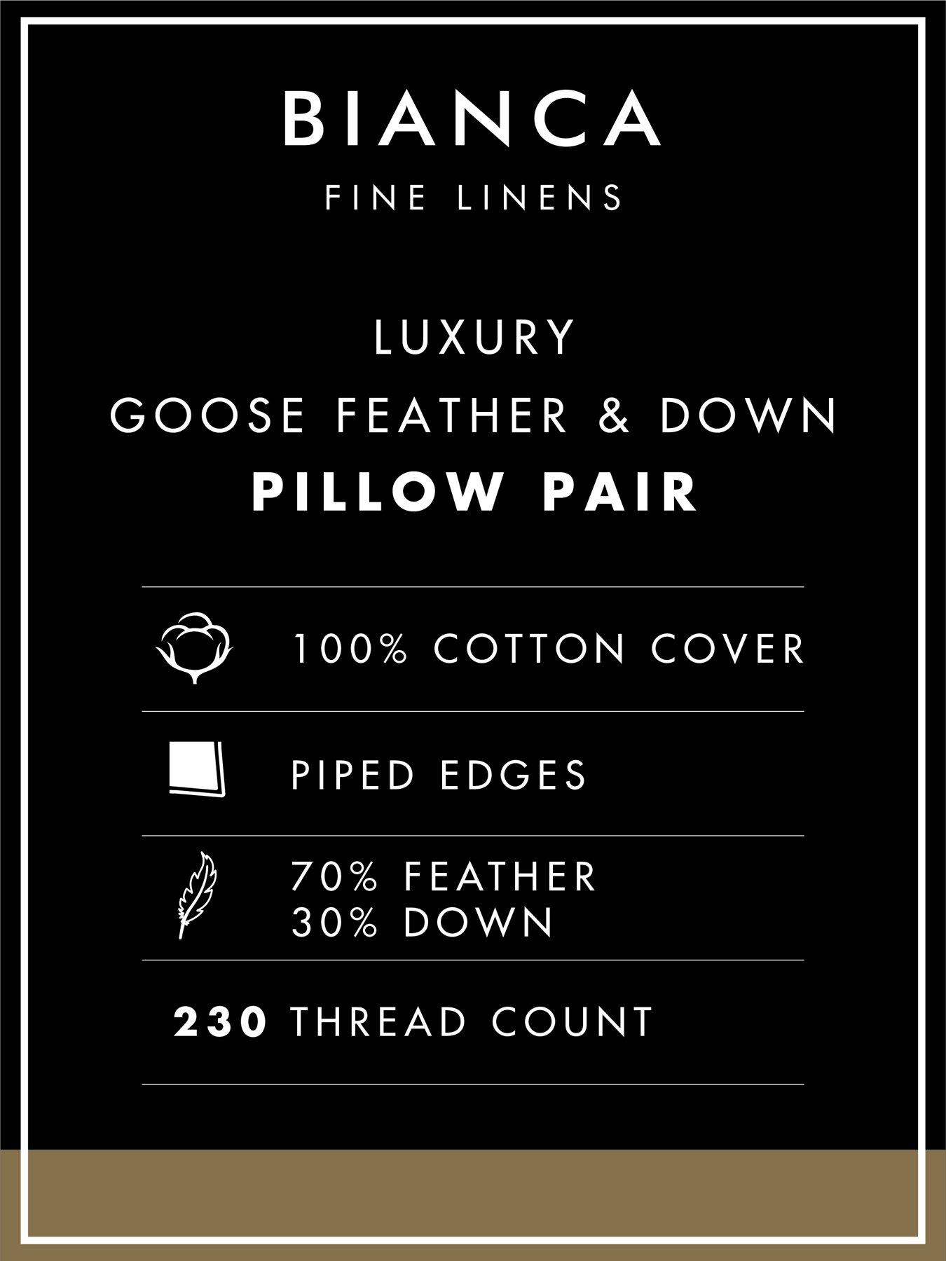  image of bianca-pure-goose-down-pillow-pairs