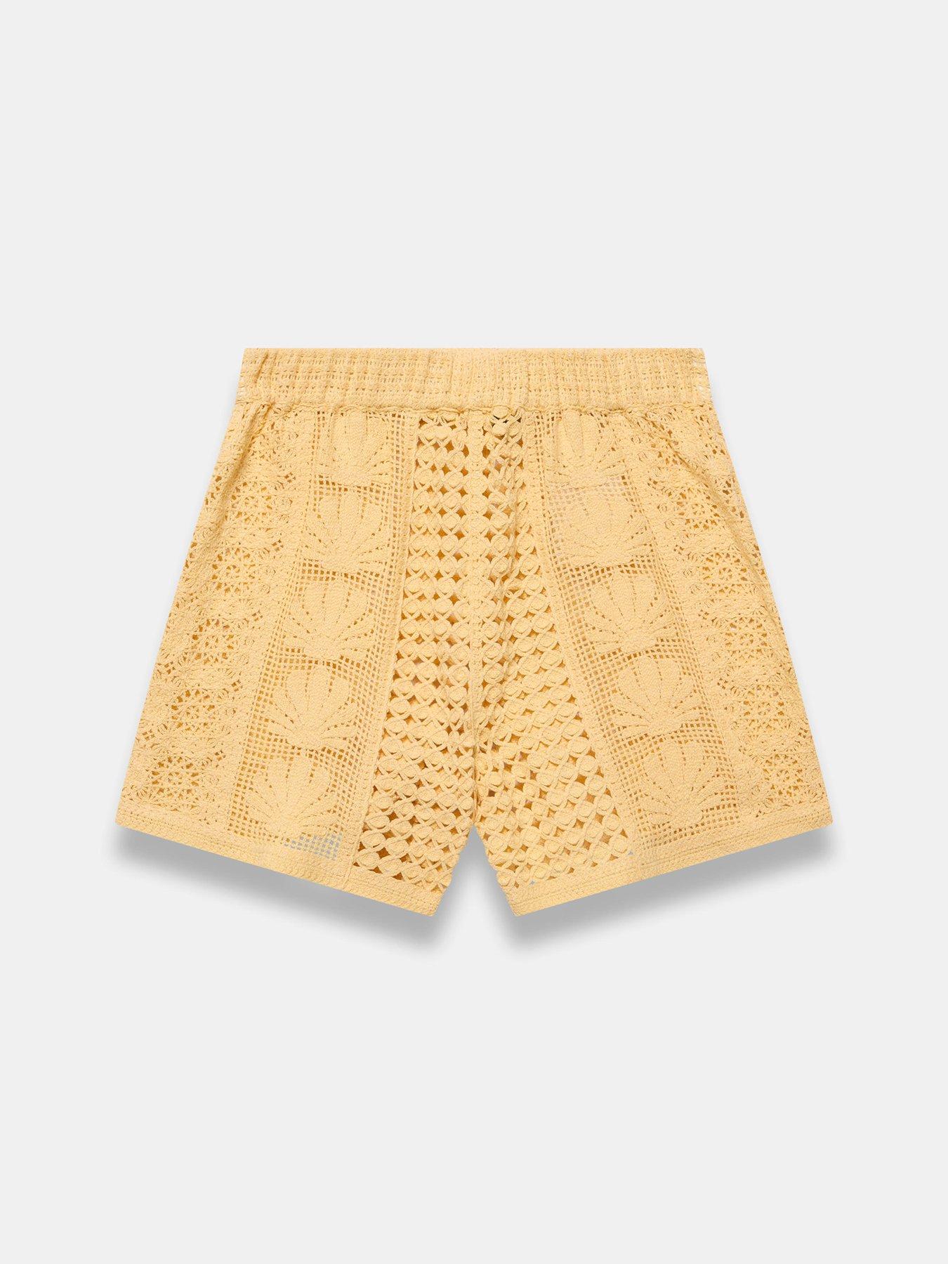Image 6 of 6 of Mint Velvet Yellow Shell Crochet Short