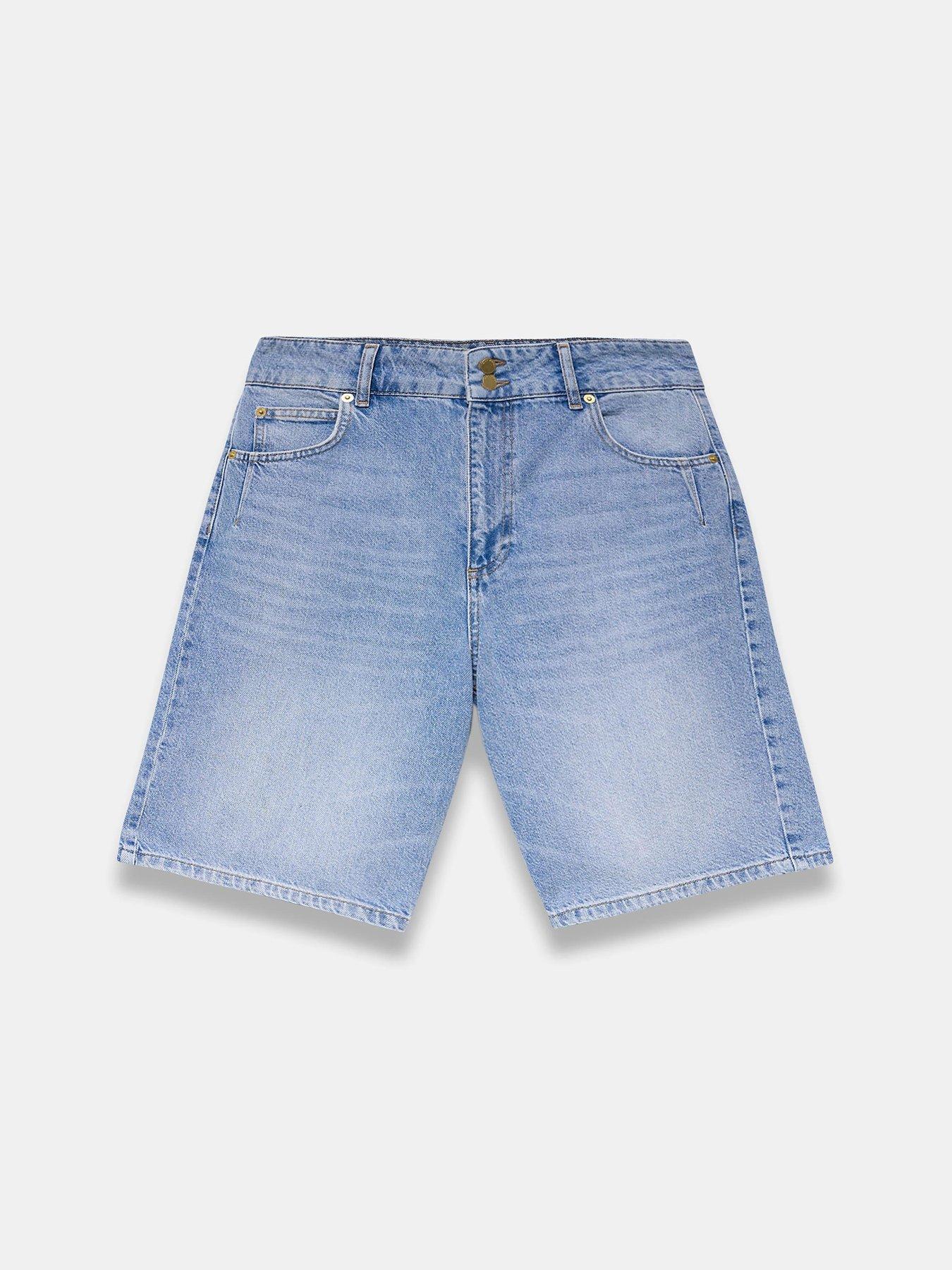 image of mint-velvet-indigo-mid-length-short-blue