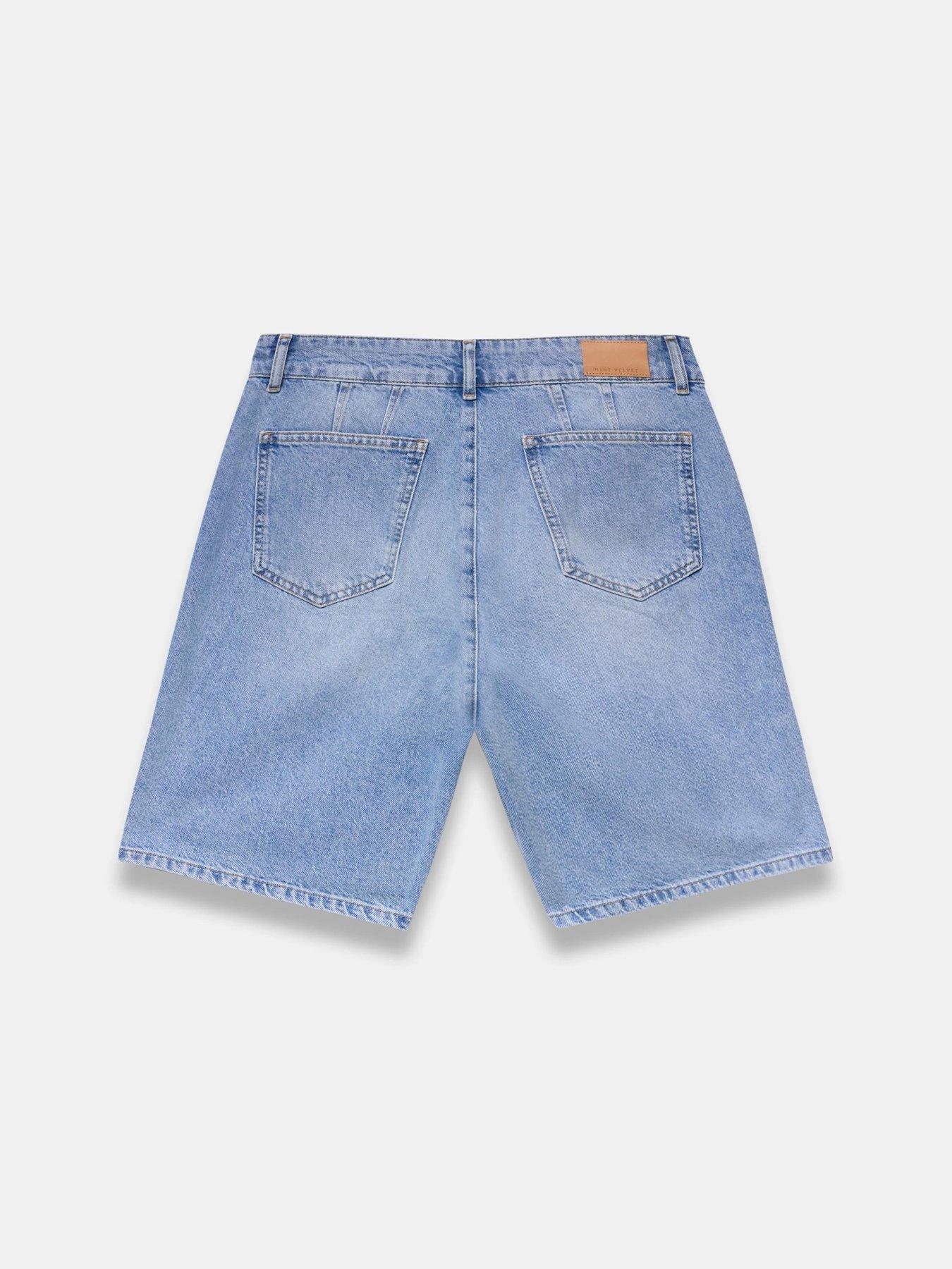  image of mint-velvet-indigo-mid-length-short-blue