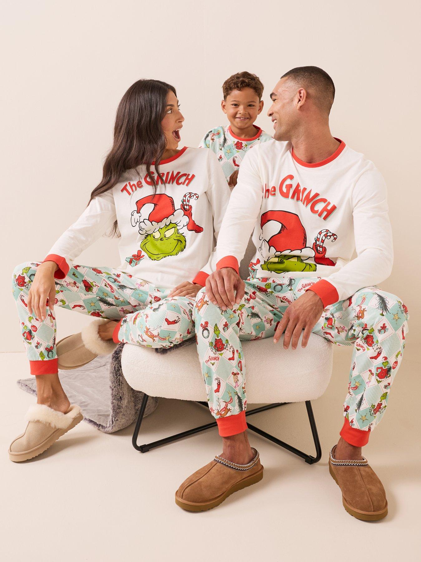 Image 1 of 7 of The Very Collection Womens Grinch Christmas Family Pyjamas