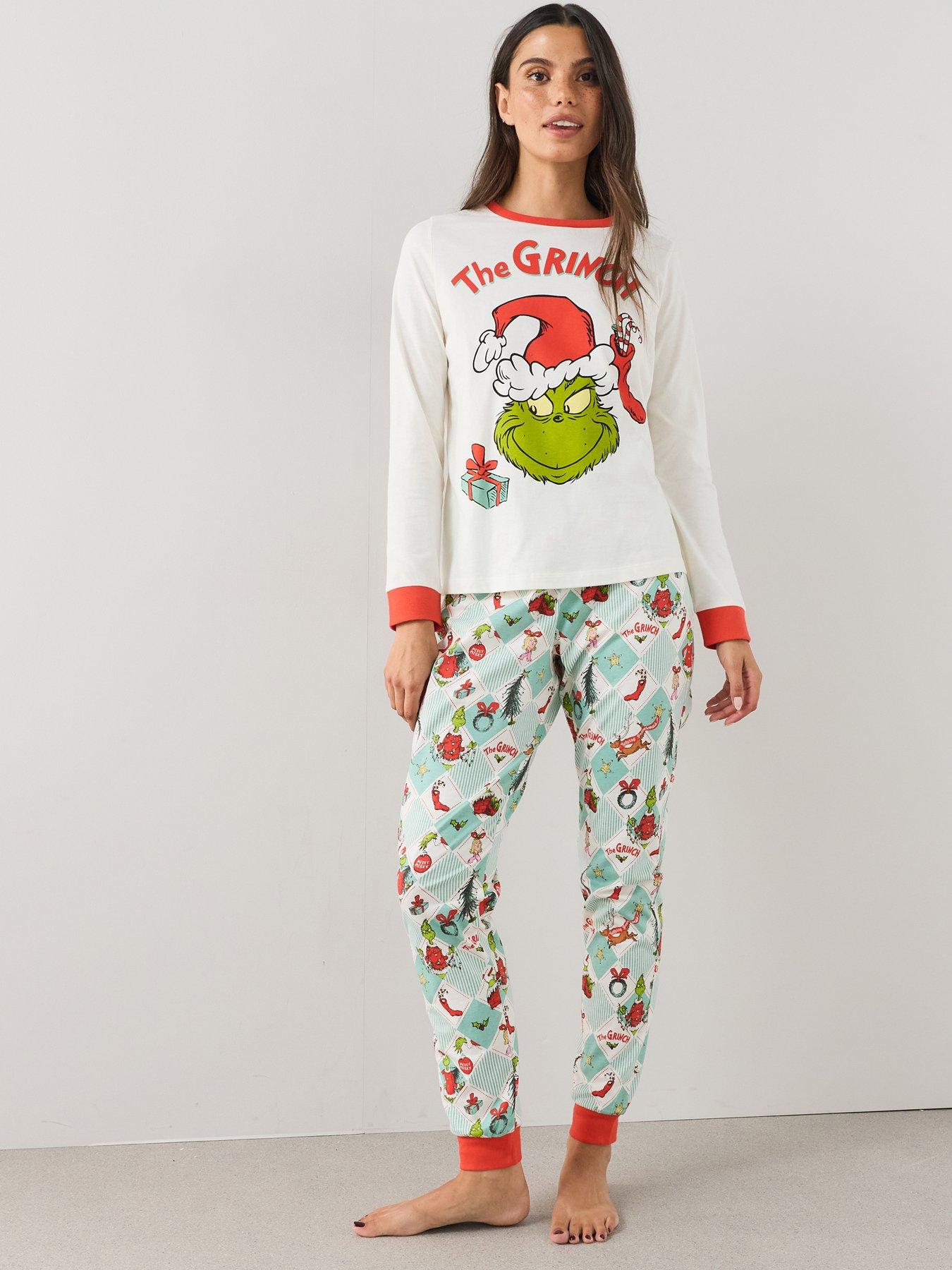 Image 4 of 7 of The Very Collection Womens Grinch Christmas Family Pyjamas