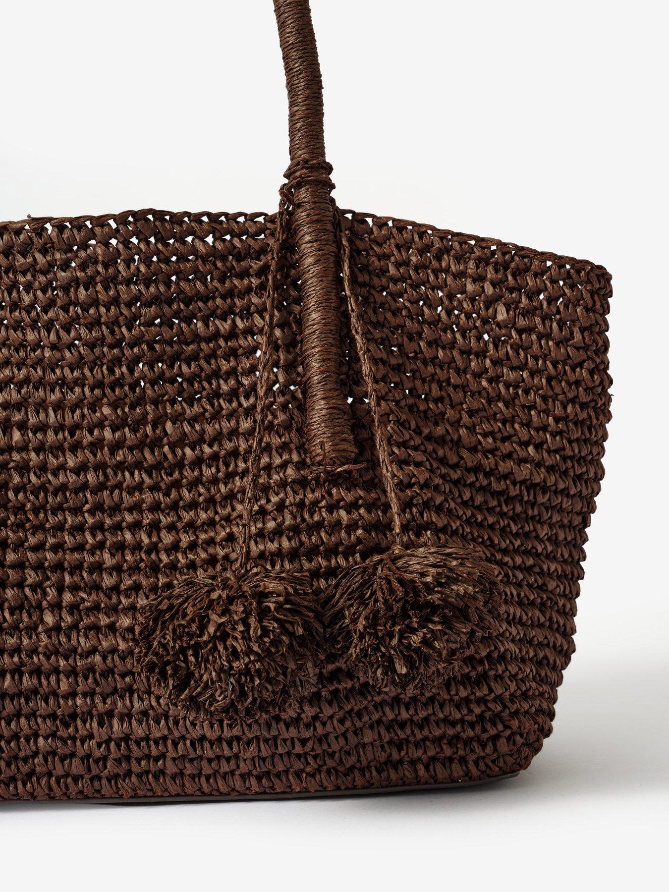 Image 4 of 4 of Mint Velvet Blake Chocolate Woven Tote Bag - Brown