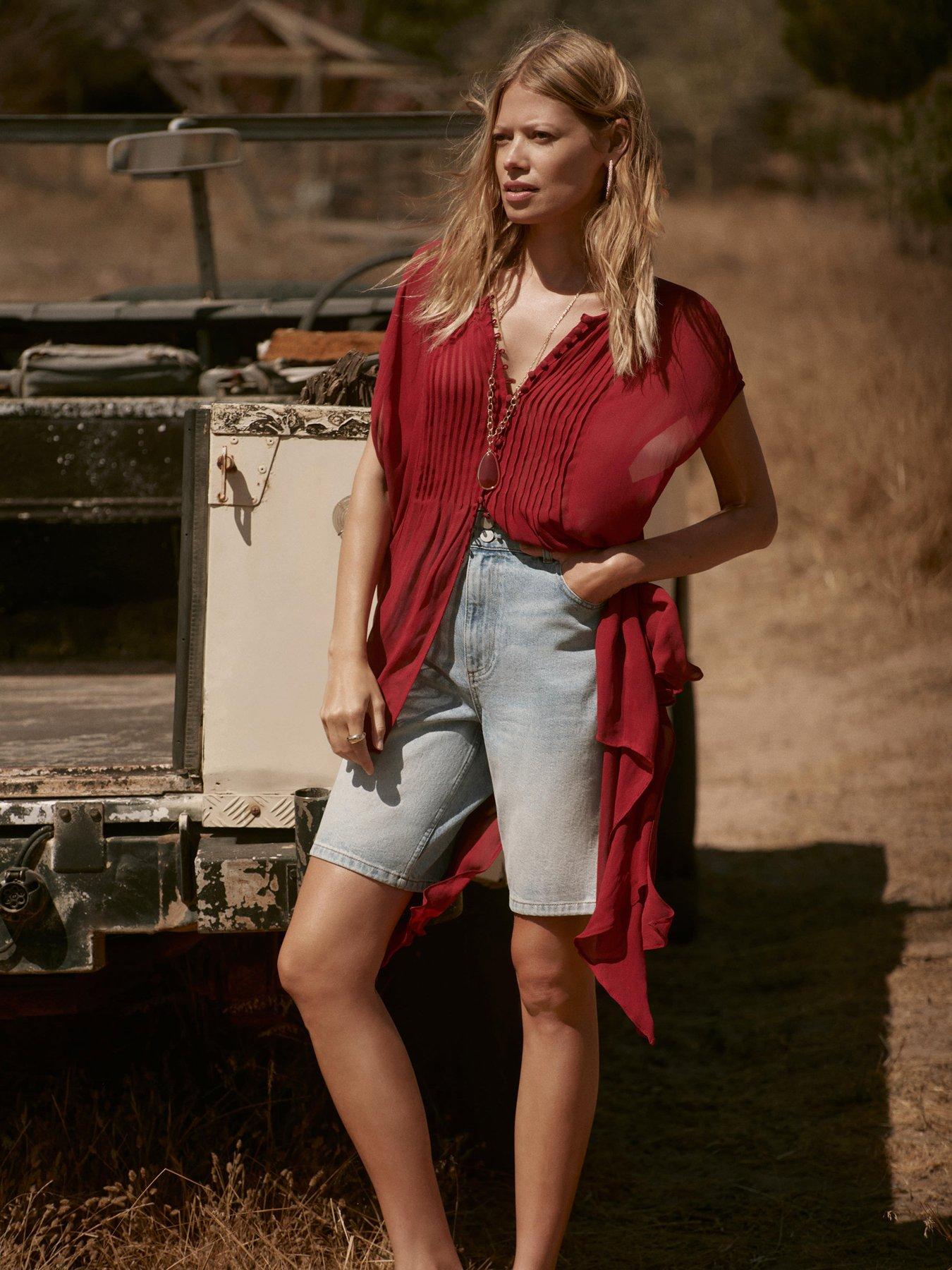 Mint Velvet Burgundy Tunic Top - Red