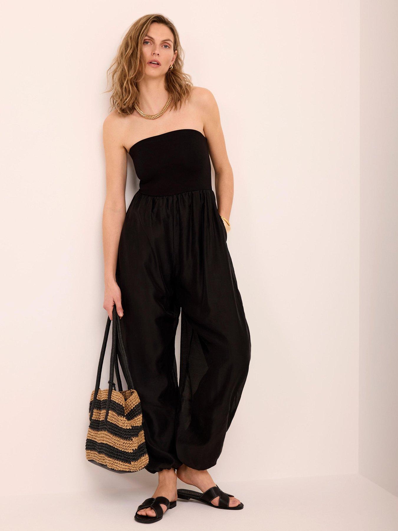 Mint Velvet Balloon Jumpsuit - Black