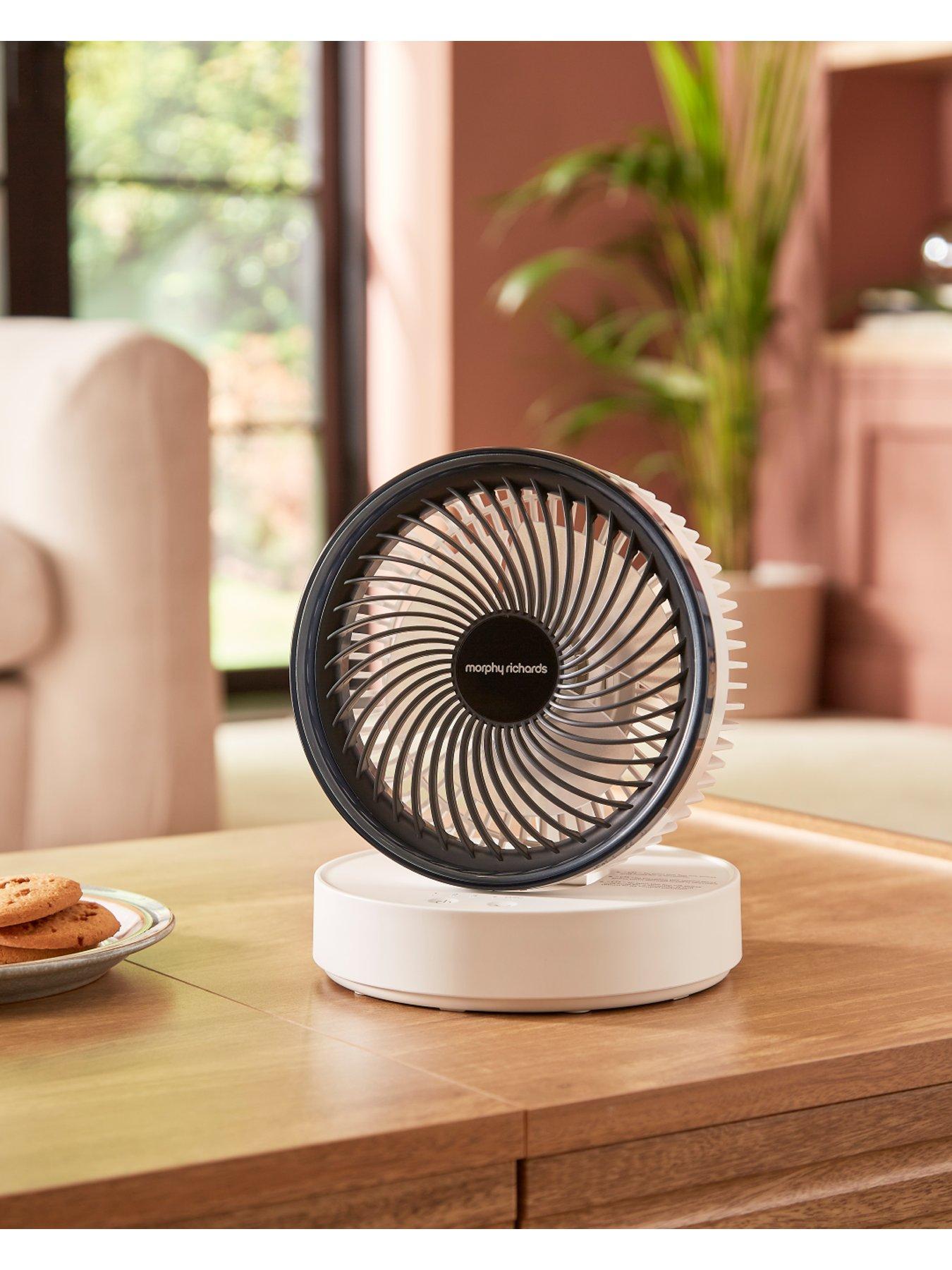  image of morphy-richards-airflex-6-portable-oscillating-usb-fan-whitegrey