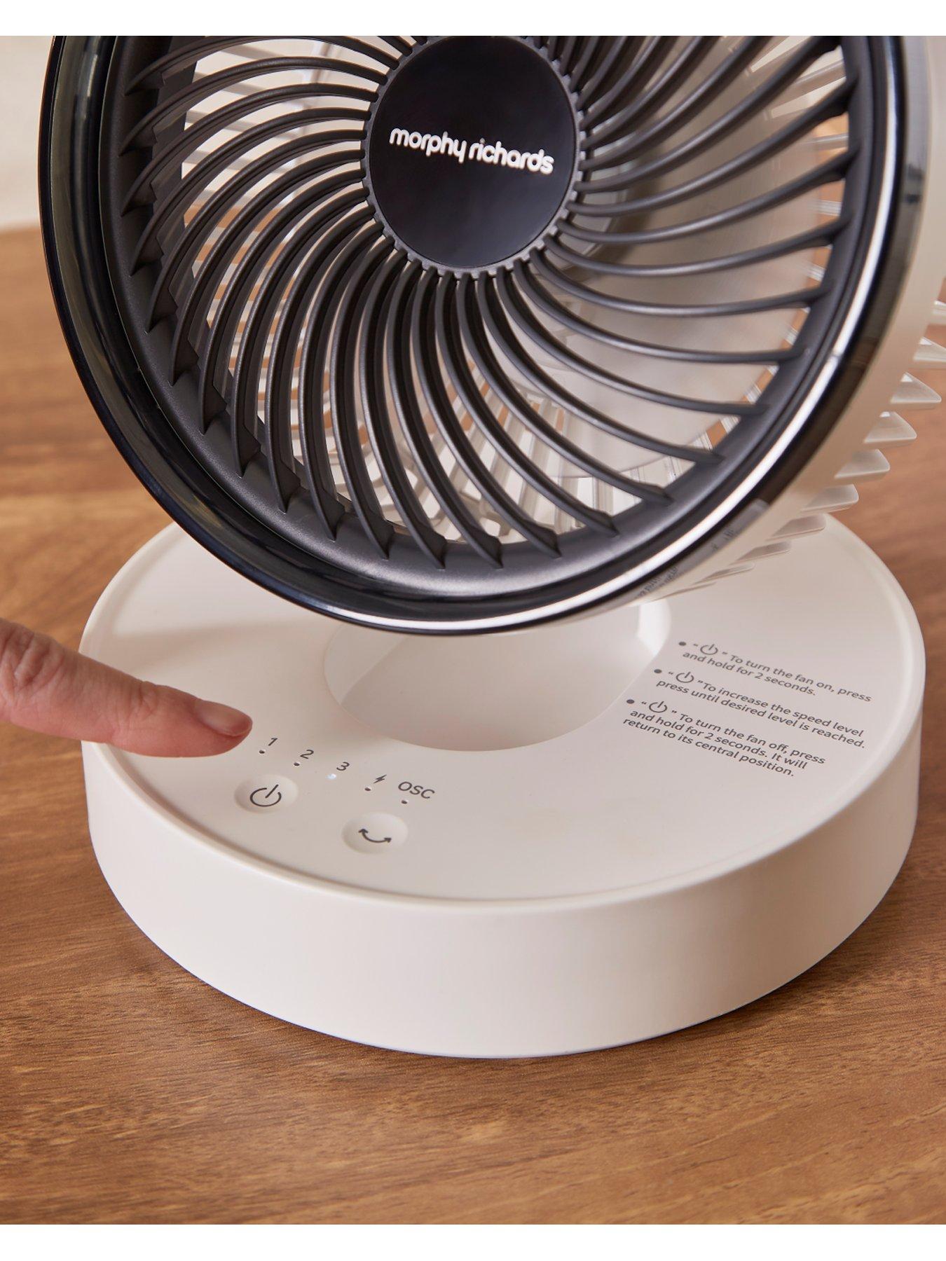  image of morphy-richards-airflex-6-portable-oscillating-usb-fan-whitegrey