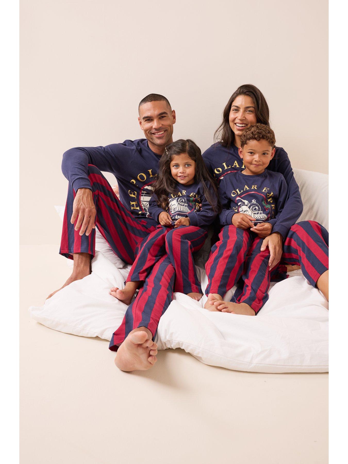 The Very Collection Mens Polar Express Christmas Family Pyjamas - Multi