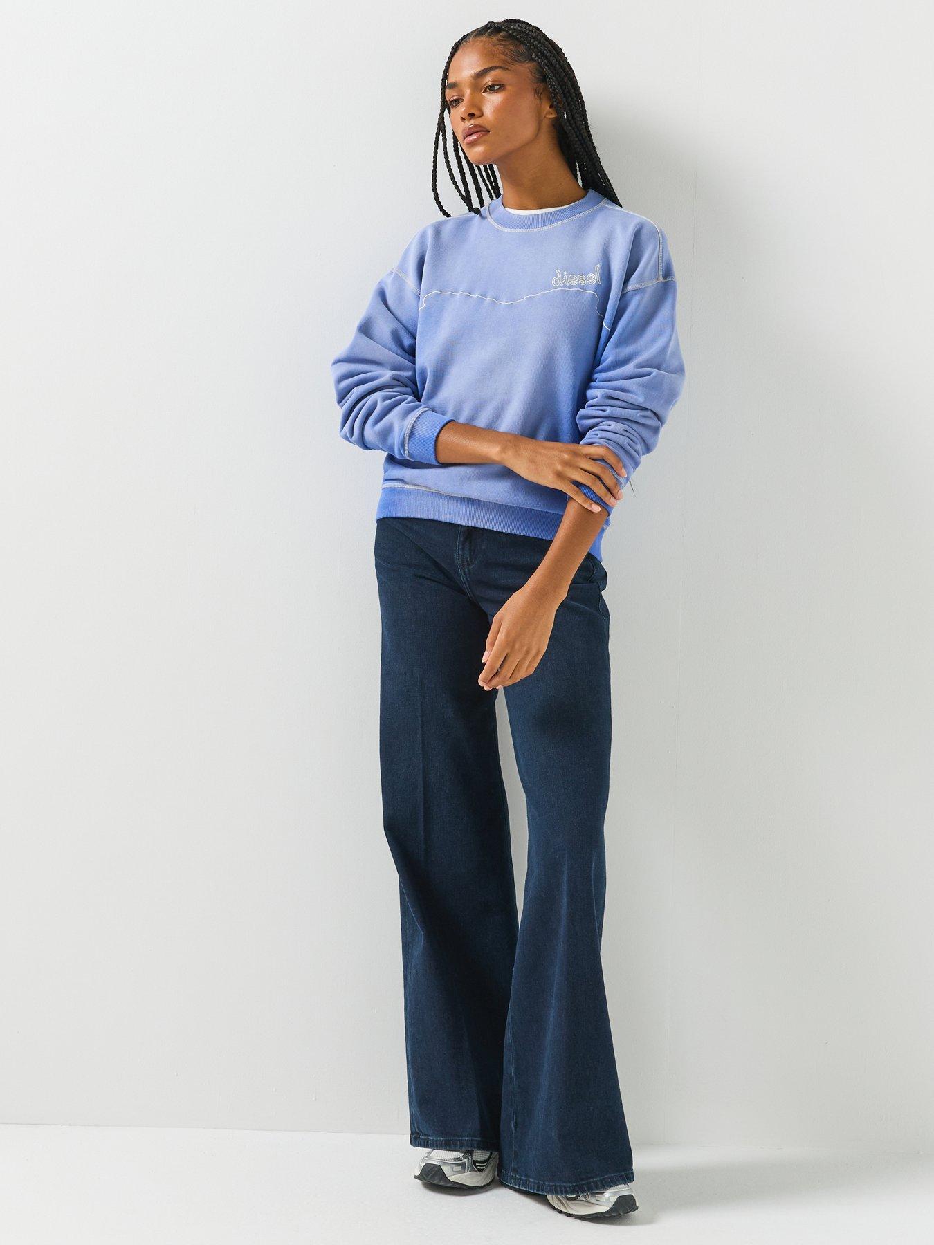 Image 3 of 6 of Diesel Womens Crew Neck Sweater - Blue